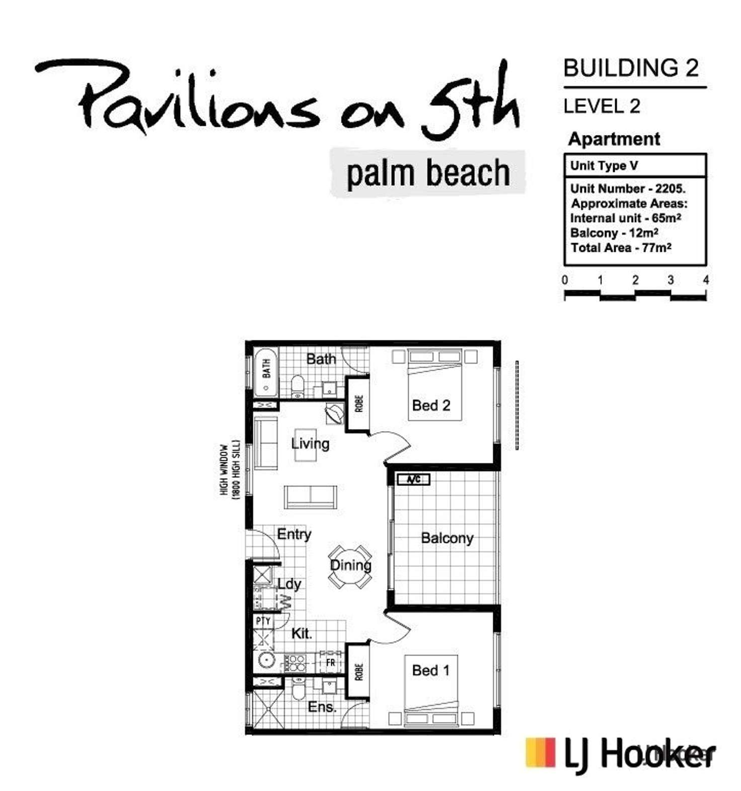 Floorplan of Homely unit listing, 2205/10 Fifth Avenue, Palm Beach QLD 4221
