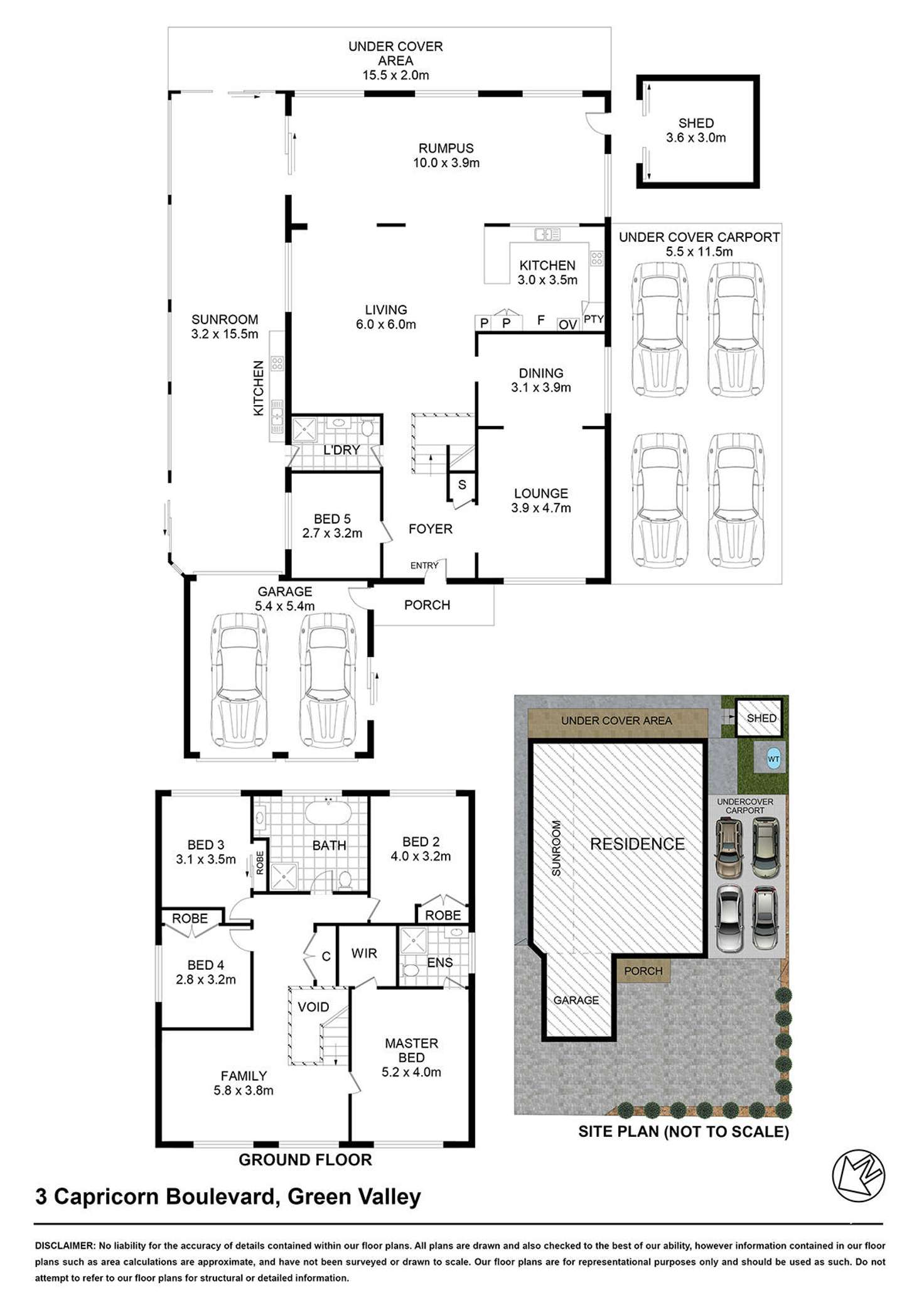 Floorplan of Homely house listing, 3 Capricorn Boulevarde, Green Valley NSW 2168