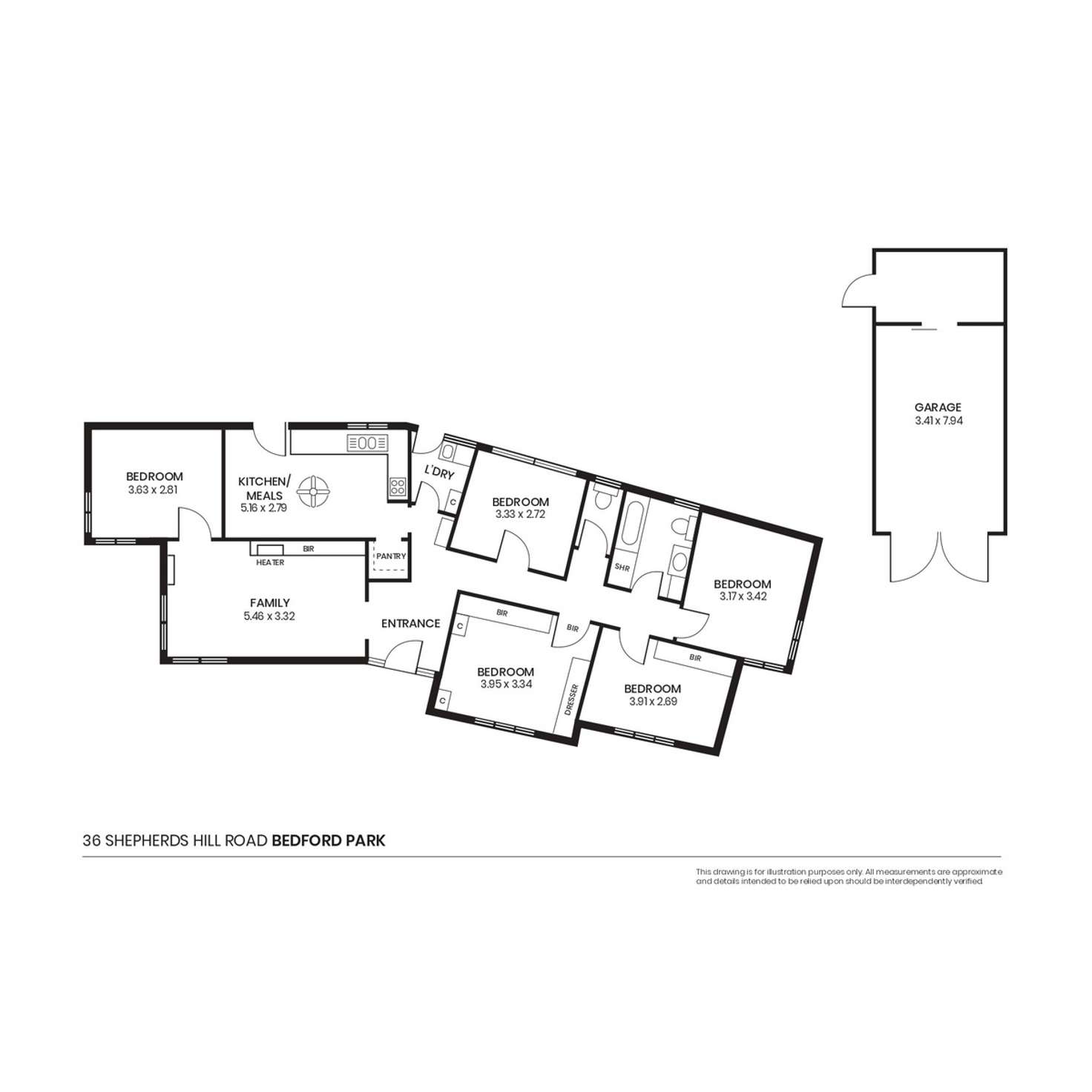 Floorplan of Homely house listing, 36 Shepherds Hill Road, Bedford Park SA 5042