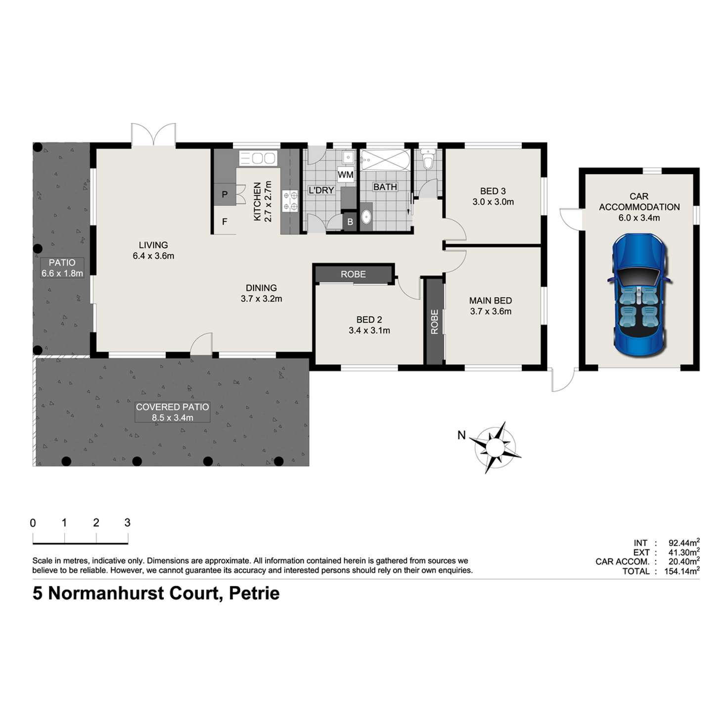 Floorplan of Homely house listing, 5 Normanhurst Court, Petrie QLD 4502