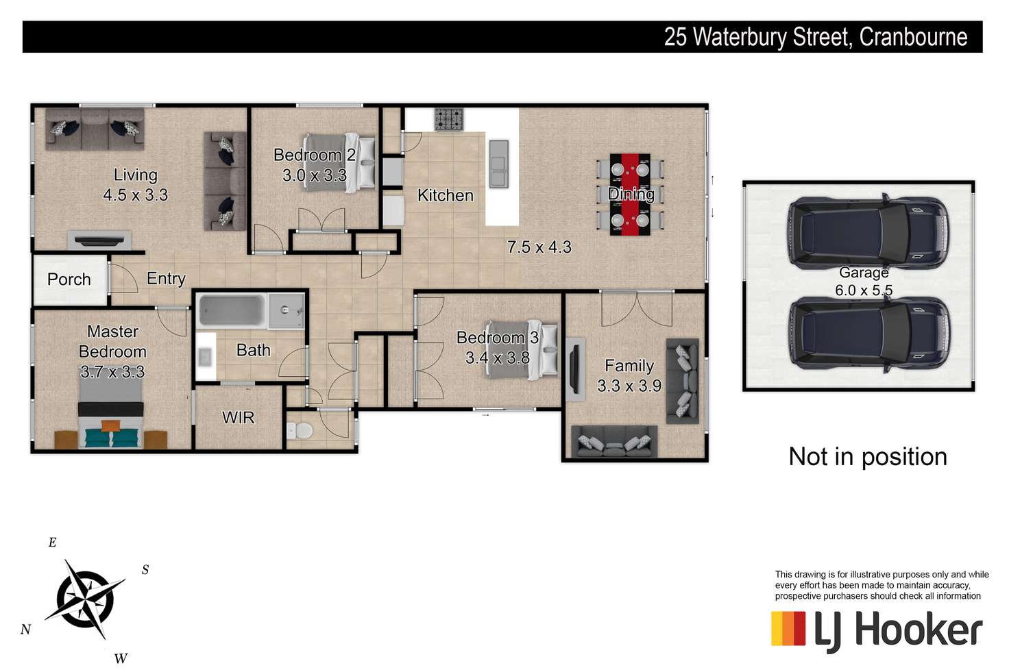 Floorplan of Homely house listing, 25 Waterbury Street, Cranbourne VIC 3977