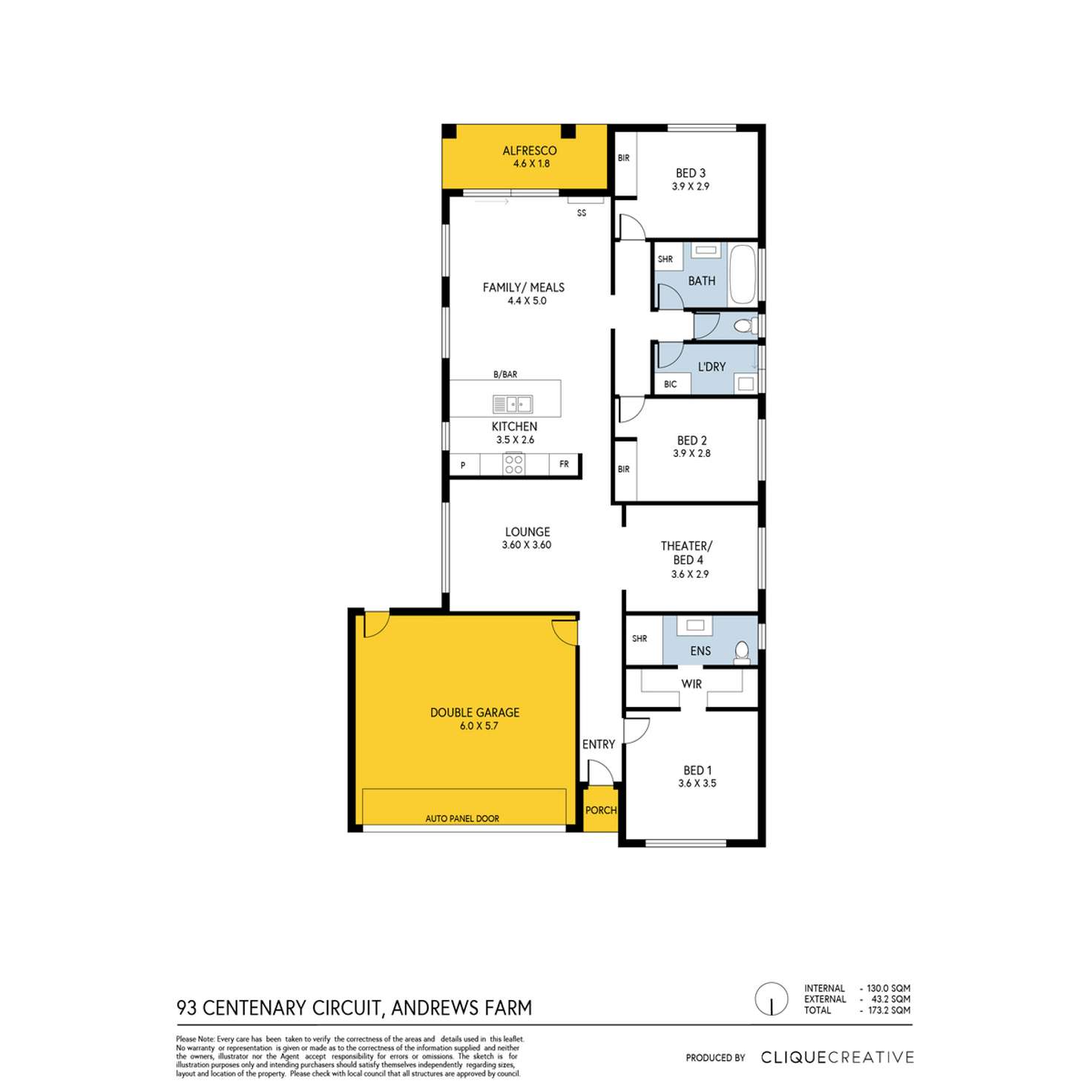 Floorplan of Homely house listing, 93 Centenary Circuit, Andrews Farm SA 5114