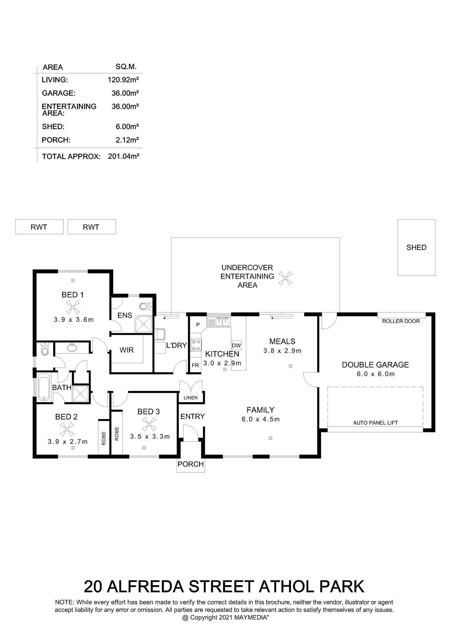 Floorplan of Homely house listing, 20 Alfreda Street, Athol Park SA 5012