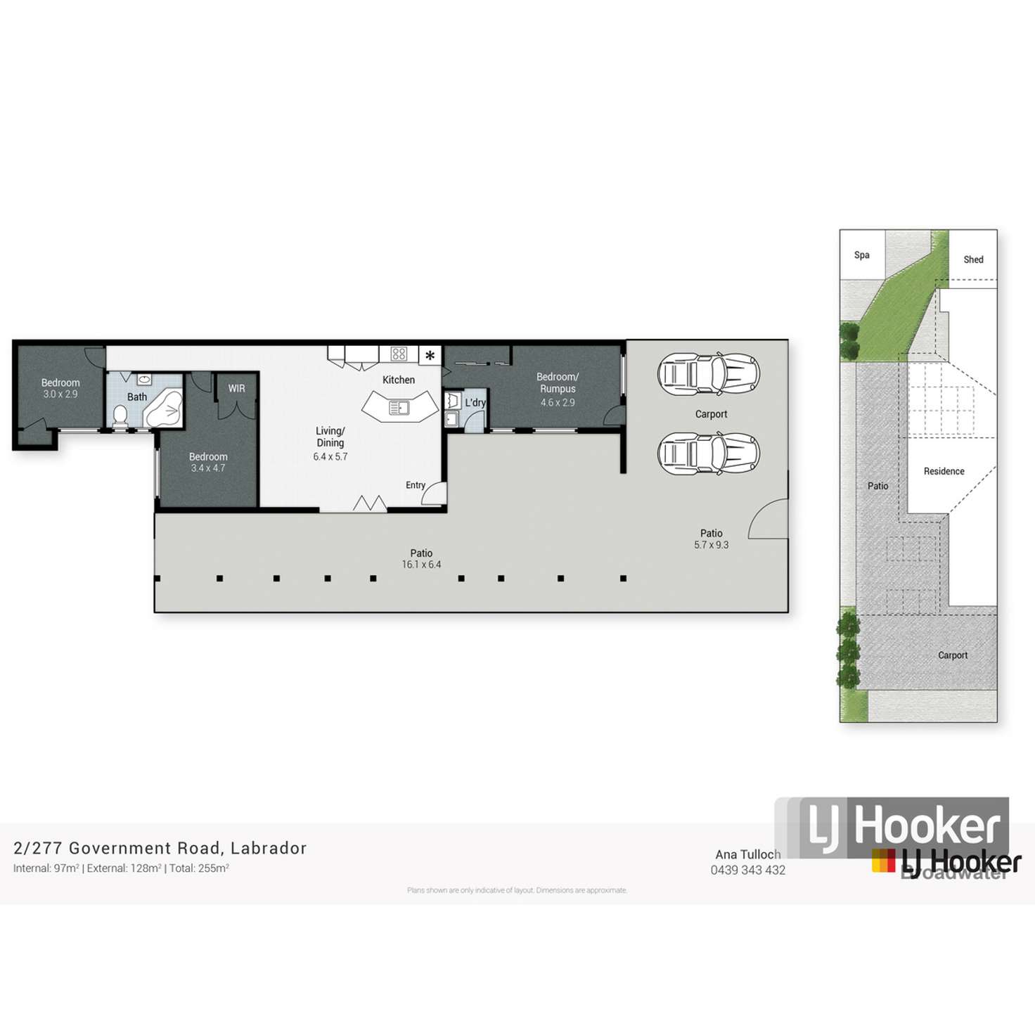 Floorplan of Homely semiDetached listing, 2/277 Government Road, Labrador QLD 4215