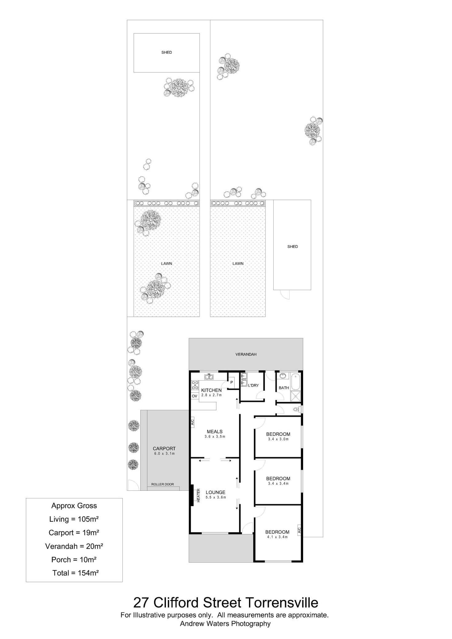 Floorplan of Homely house listing, 27 Clifford Street, Torrensville SA 5031