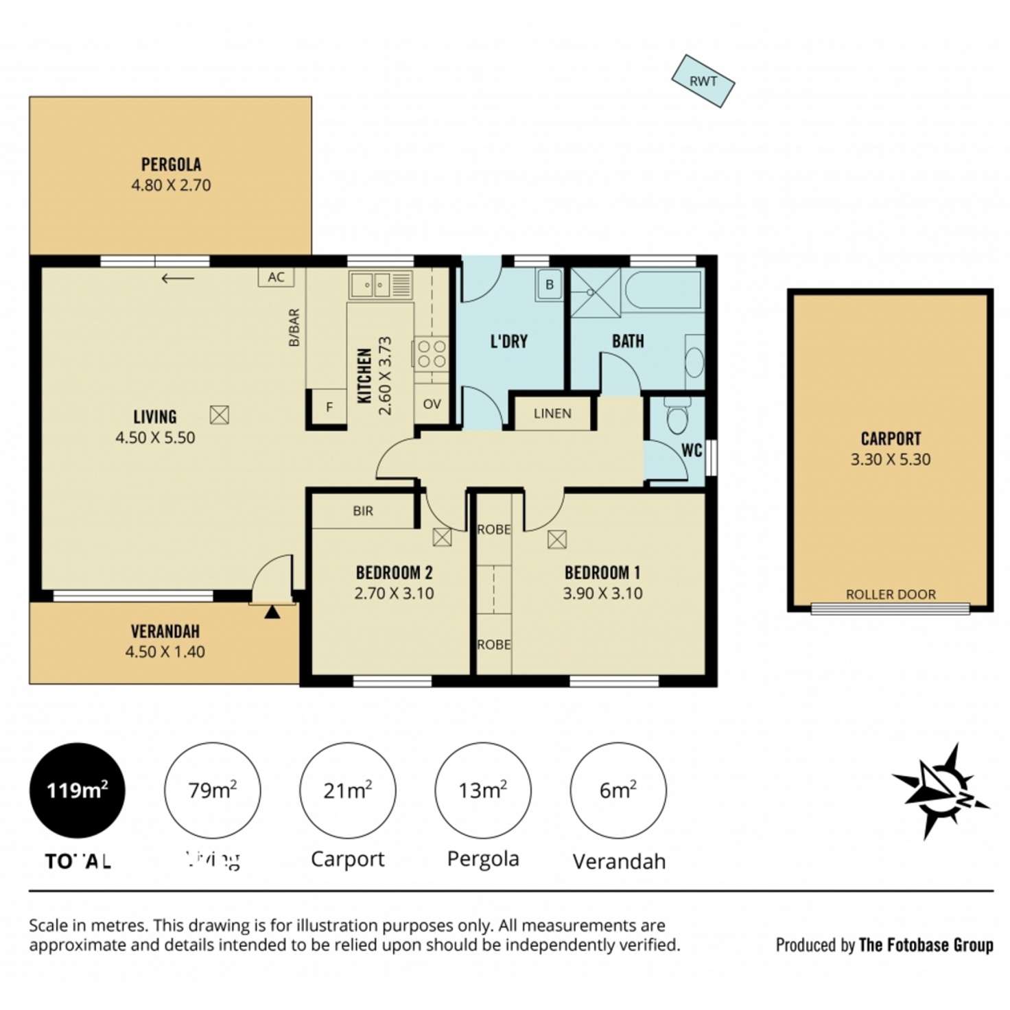 Floorplan of Homely unit listing, 4/13 Queen Street, Gawler SA 5118