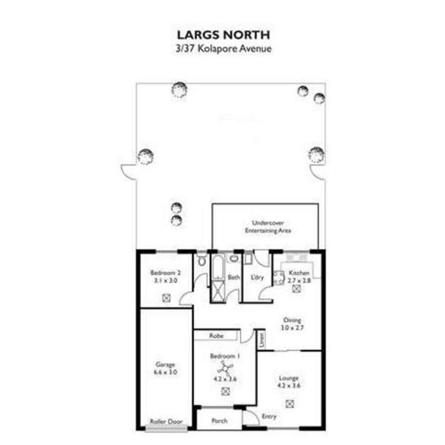 Floorplan of Homely unit listing, 3/37 Kolapore Avenue, Largs North SA 5016