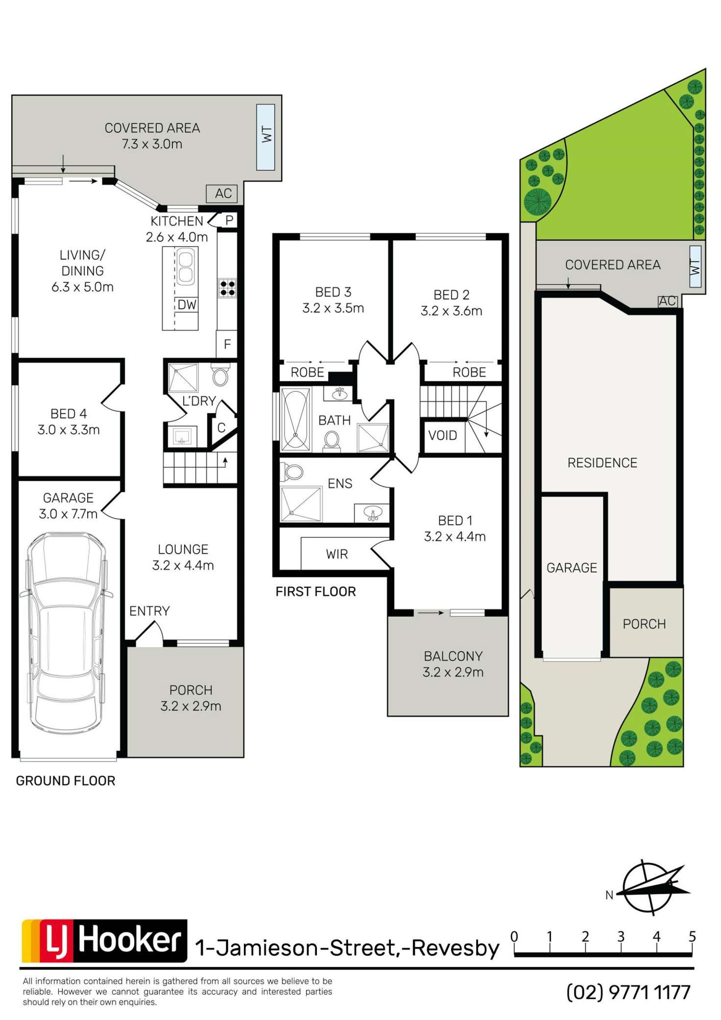 Floorplan of Homely semiDetached listing, 1 Jamieson Street, Revesby NSW 2212