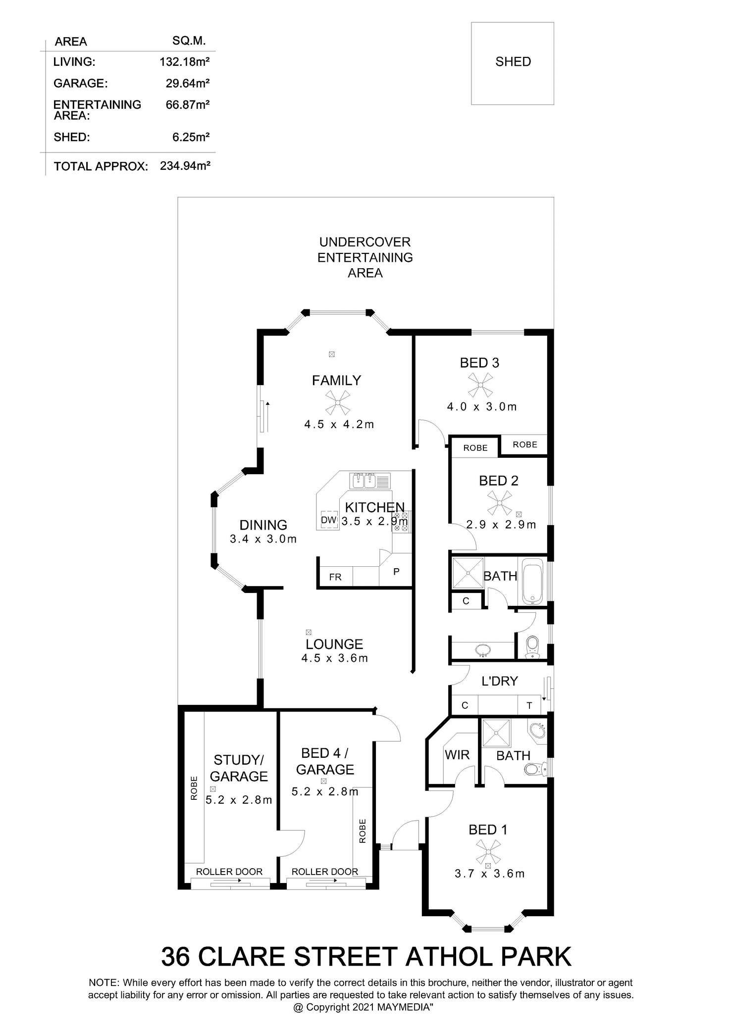 Floorplan of Homely house listing, 36 Clare Street, Athol Park SA 5012