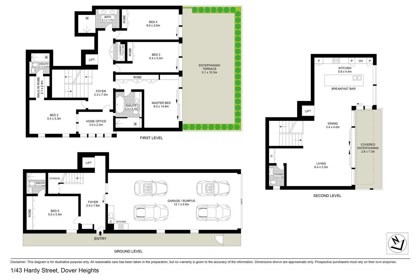 Floorplan of Homely house listing, 1/43 Hardy Street, Dover Heights NSW 2030
