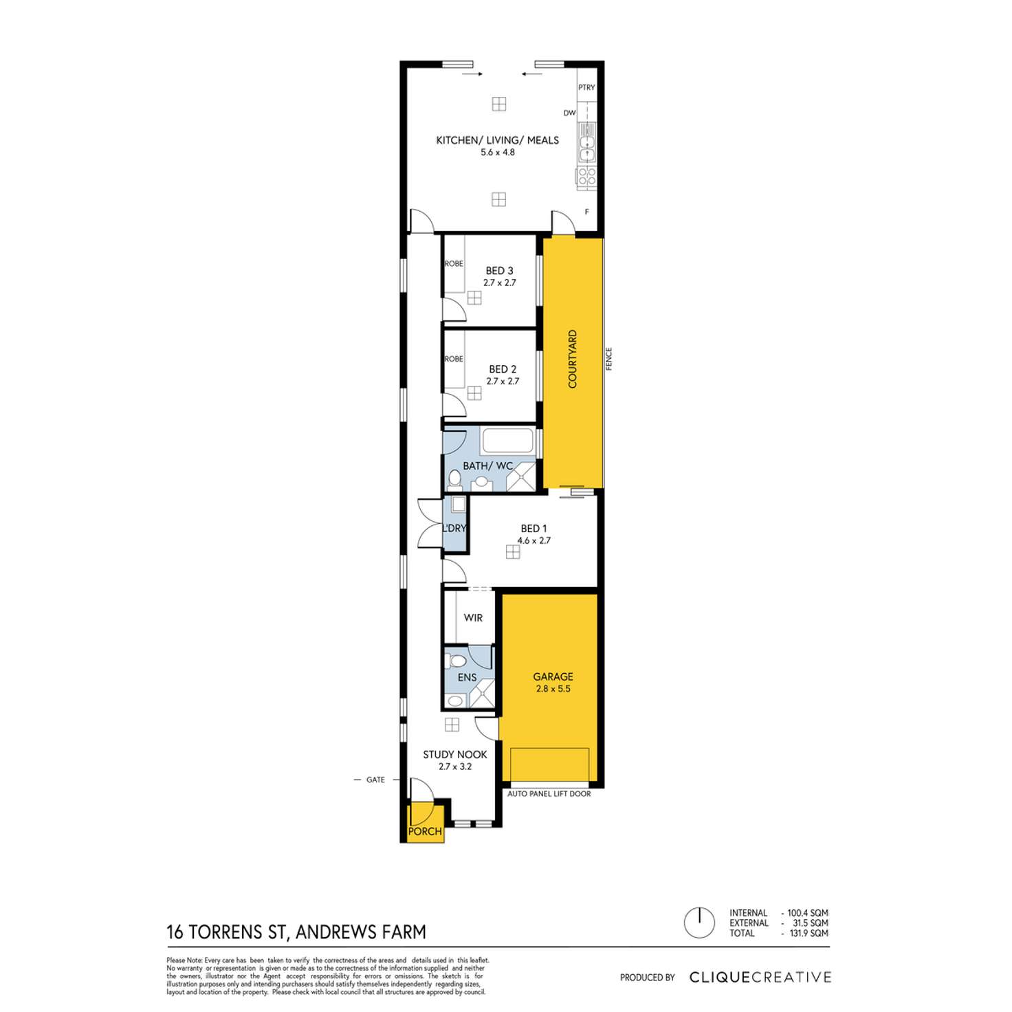 Floorplan of Homely house listing, 16 Torrens Street, Andrews Farm SA 5114