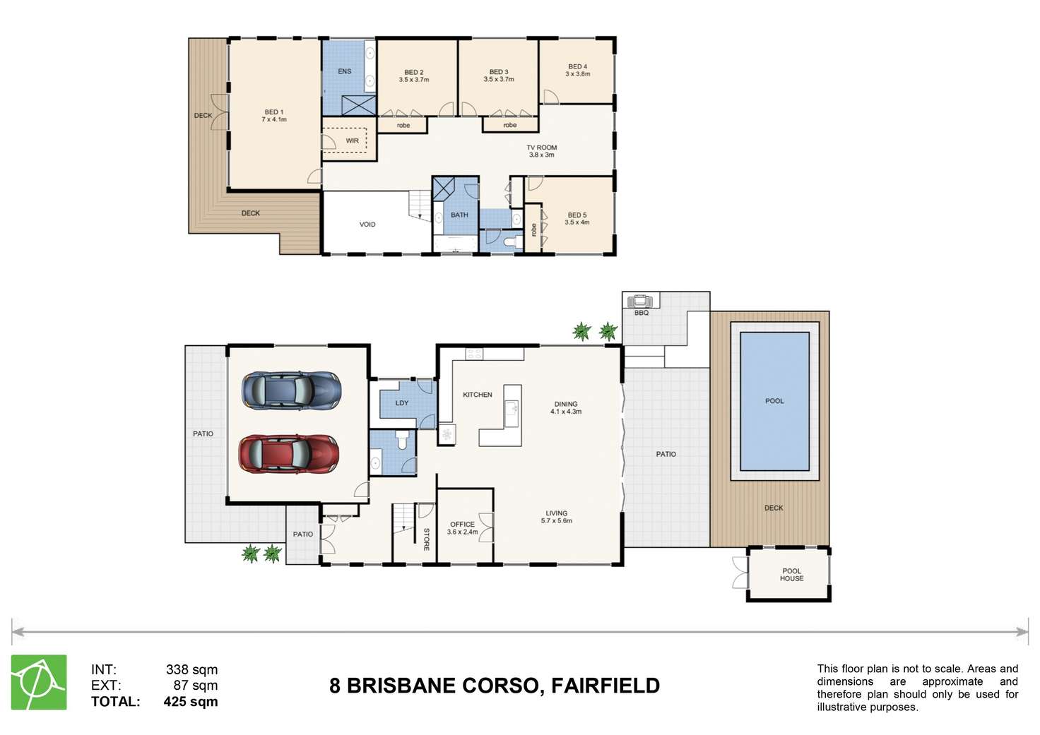 Floorplan of Homely house listing, 8 Brisbane Corso, Fairfield QLD 4103