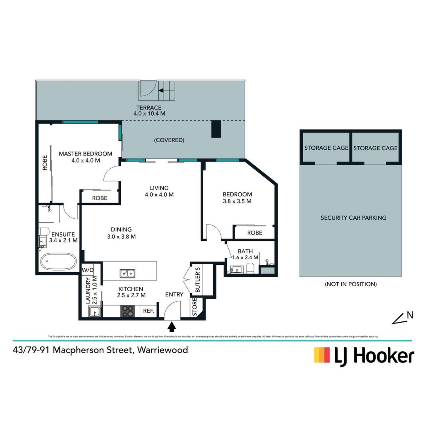 Floorplan of Homely apartment listing, 43/79-91 Macpherson Street, Warriewood NSW 2102