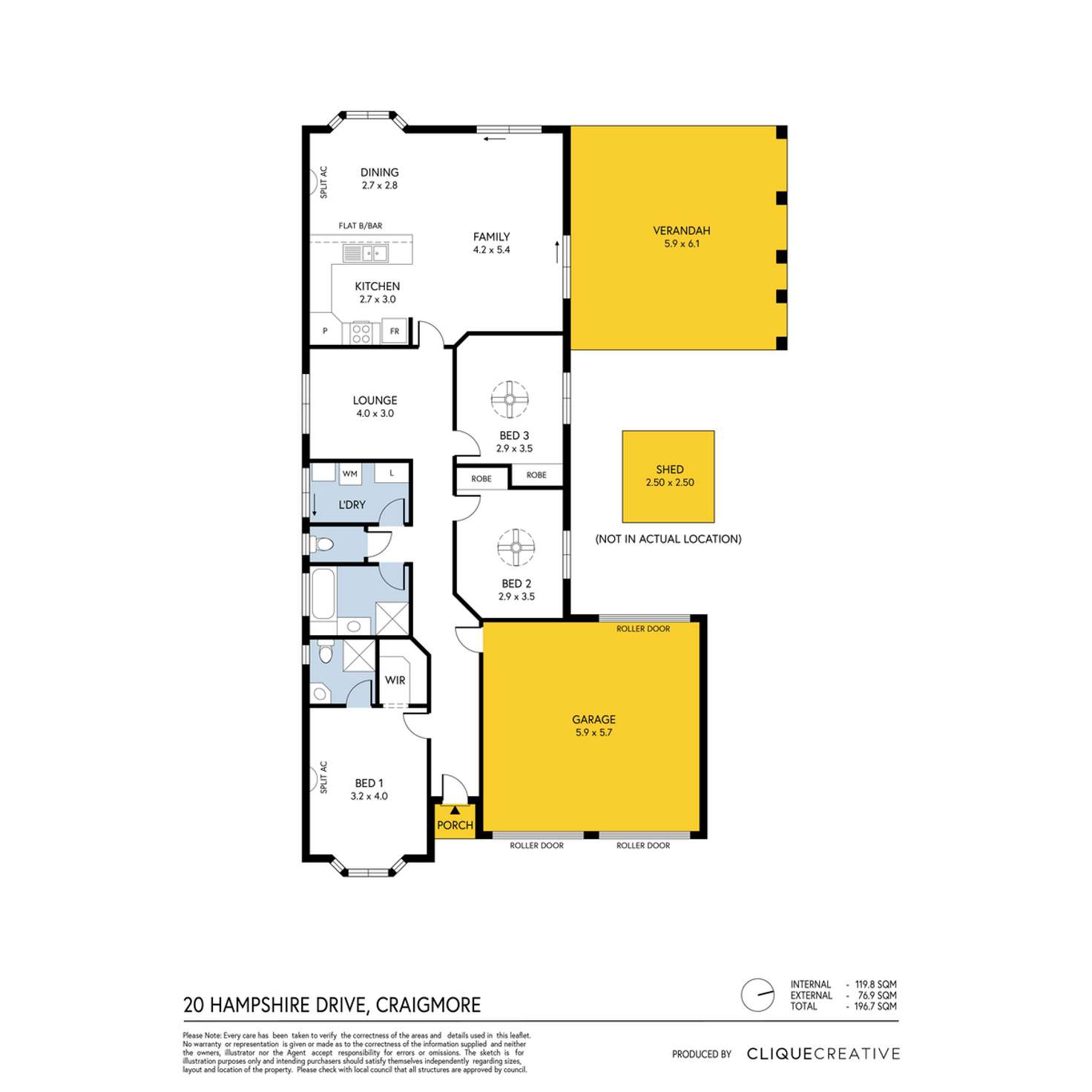 Floorplan of Homely house listing, 20 Hampshire Drive, Craigmore SA 5114