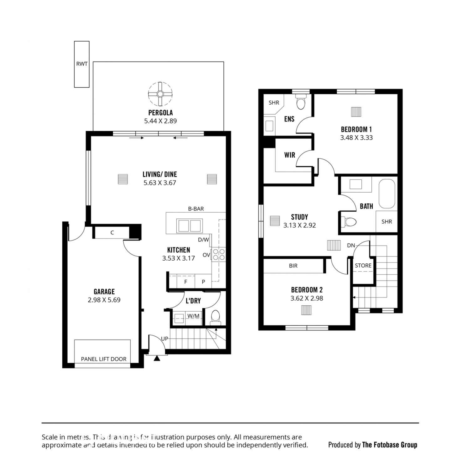 Floorplan of Homely townhouse listing, 3/15 Watson Street, Hectorville SA 5073