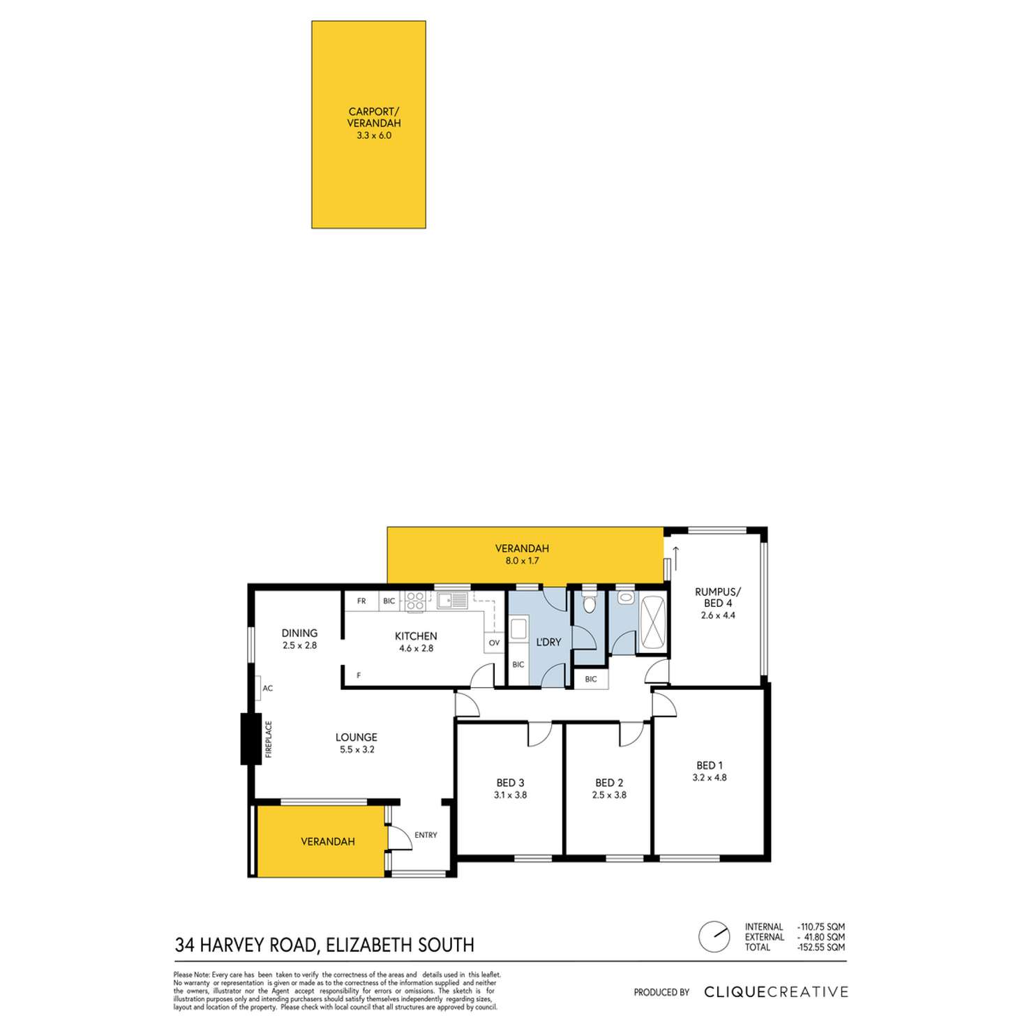 Floorplan of Homely house listing, 34 Harvey Road, Elizabeth South SA 5112