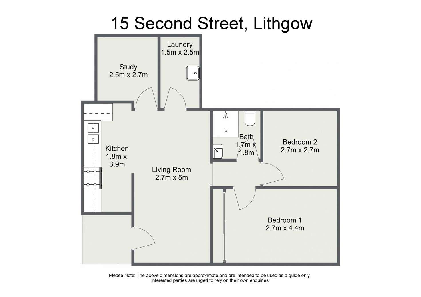 Floorplan of Homely house listing, 15 Second Street, Lithgow NSW 2790