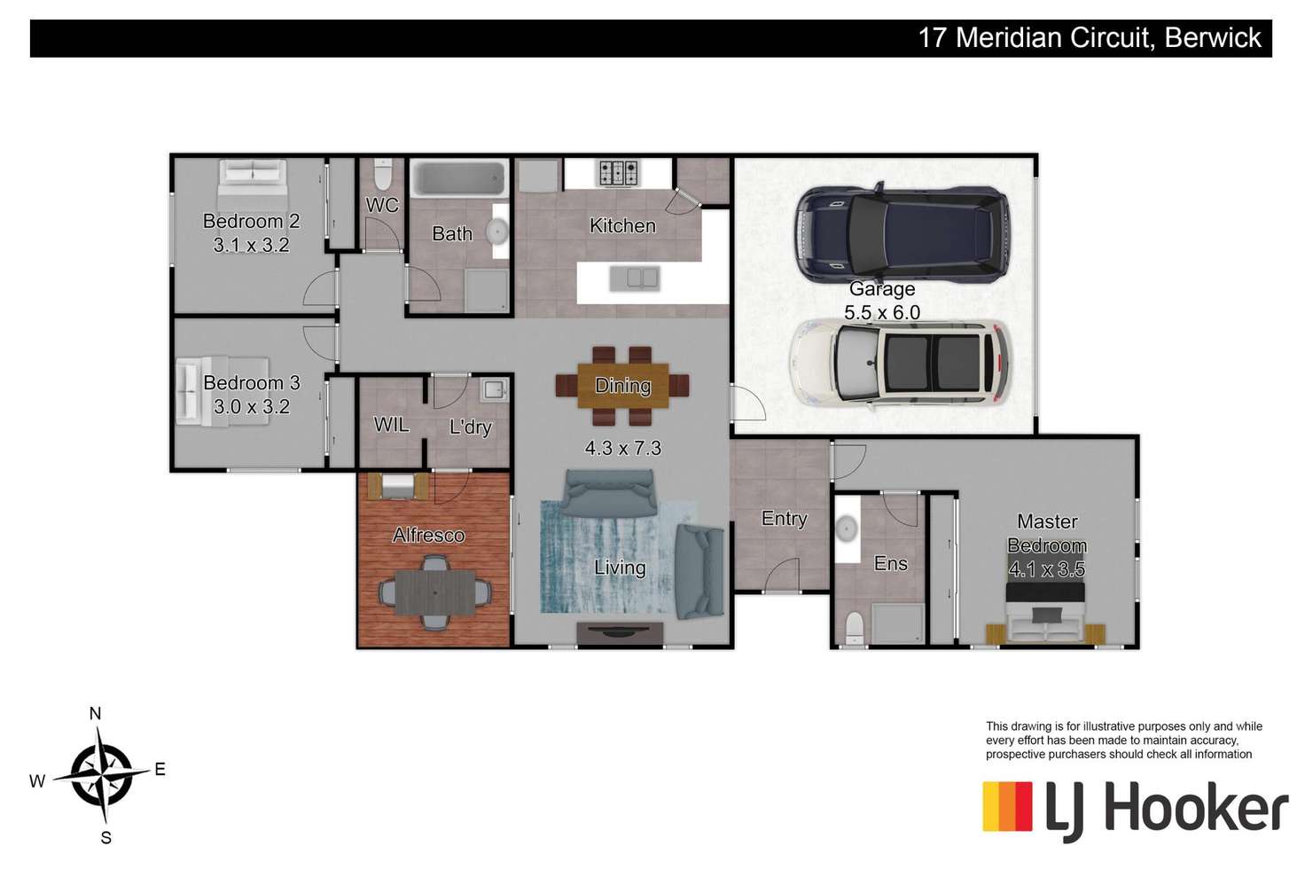Floorplan of Homely house listing, 17 Meridian Circuit, Berwick VIC 3806