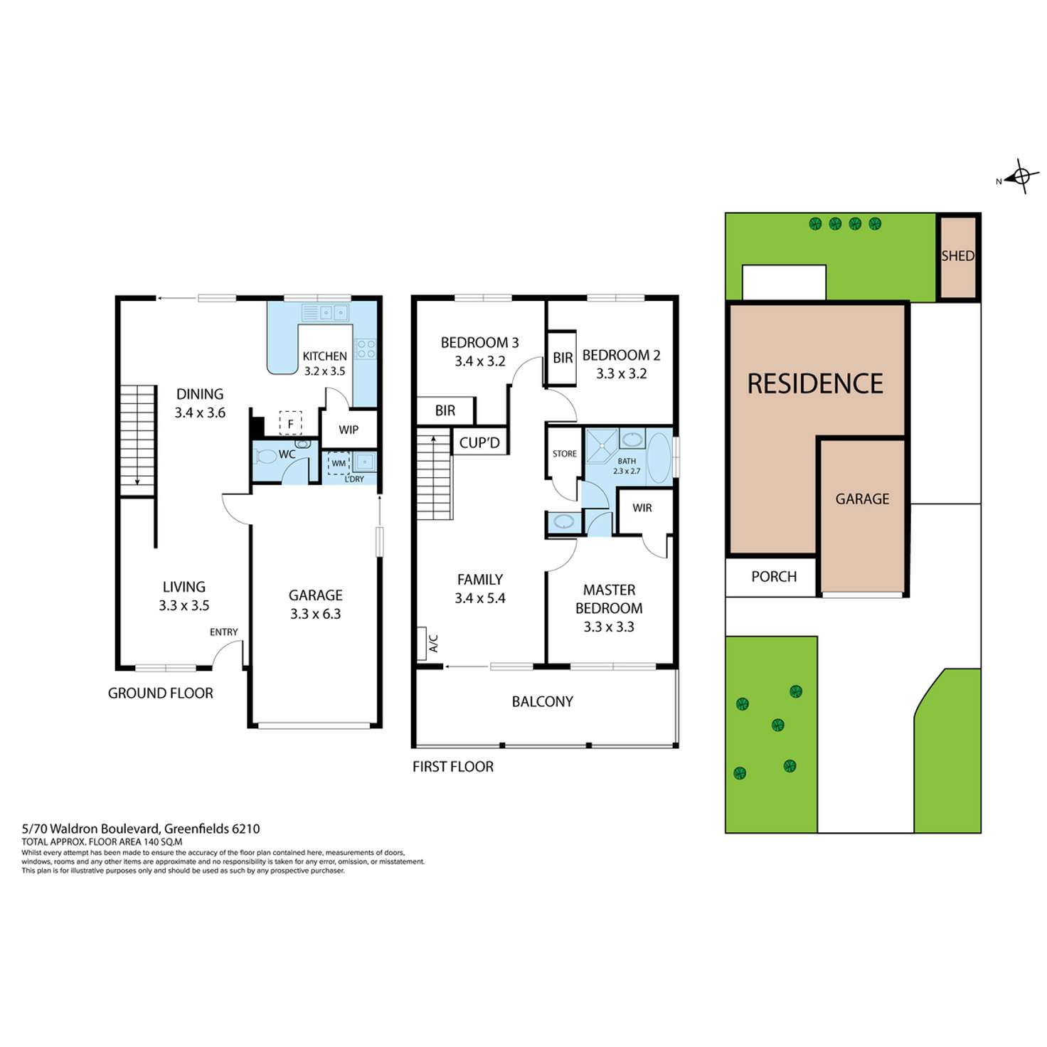Floorplan of Homely unit listing, 5/70 Waldron Boulevard, Greenfields WA 6210