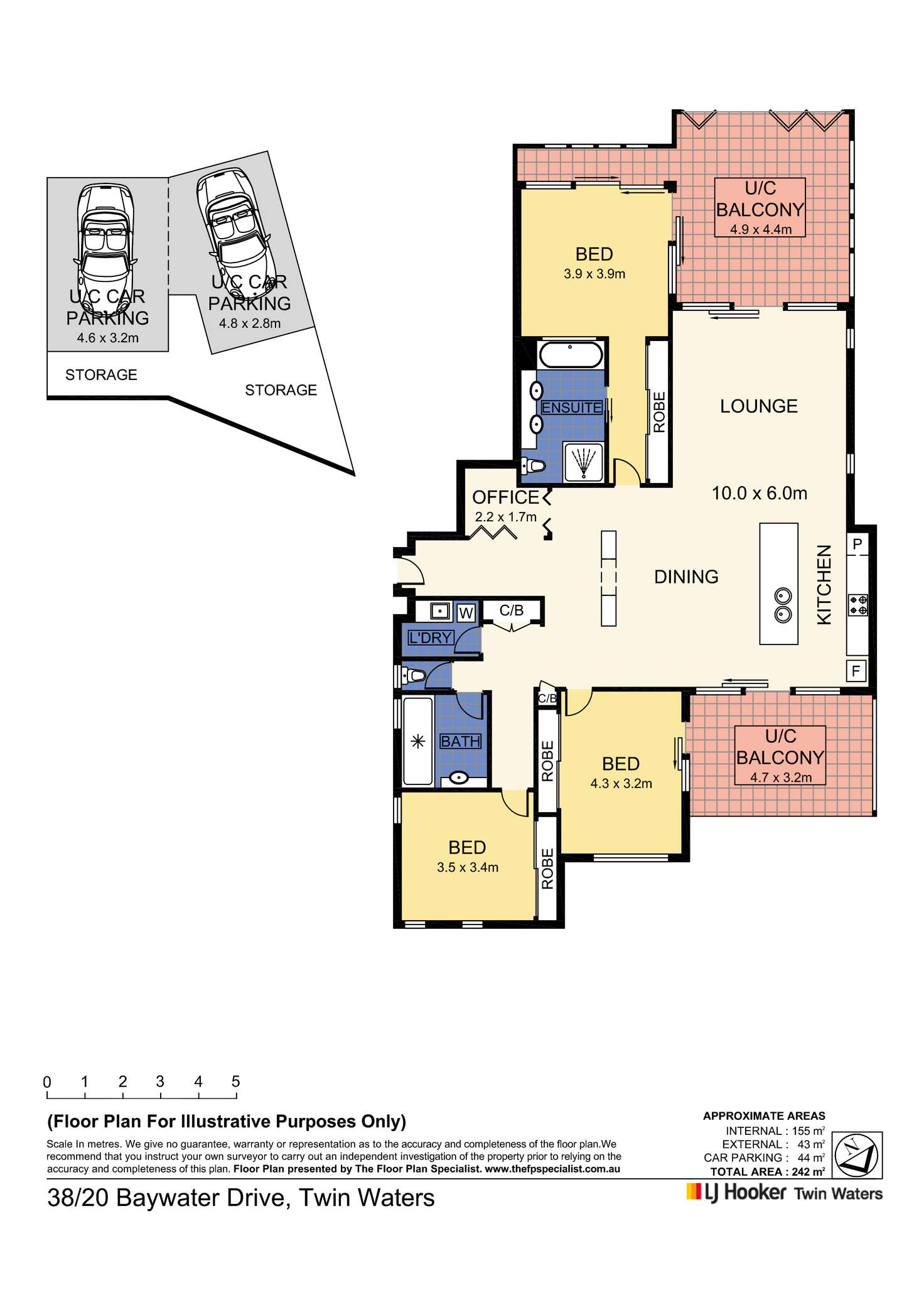 Floorplan of Homely apartment listing, 38/20 Baywater Drive, Twin Waters QLD 4564