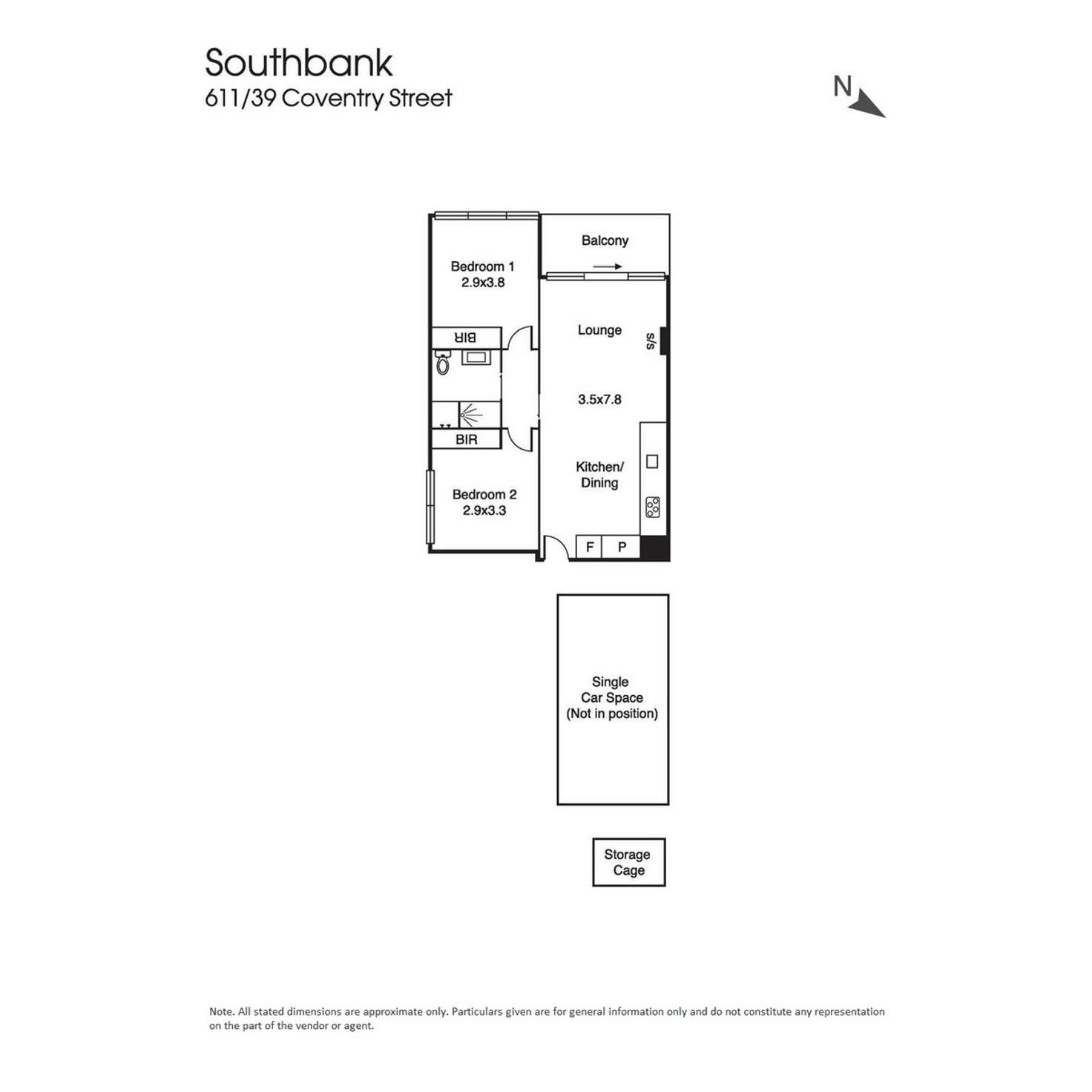 Floorplan of Homely apartment listing, 611/39 Coventry Street, Southbank VIC 3006
