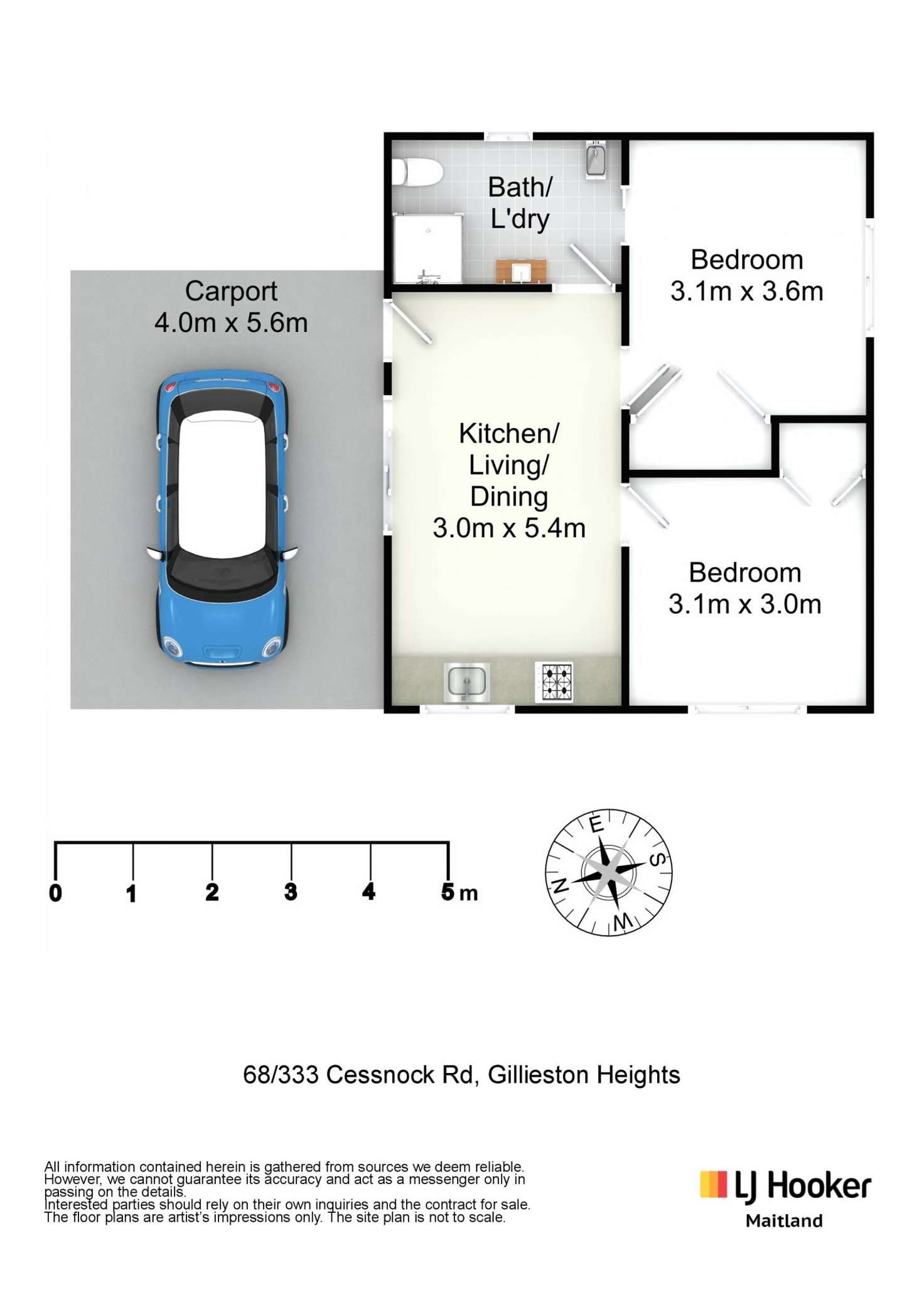Floorplan of Homely unit listing, 68/333 Cessnock Road, Gillieston Heights NSW 2321