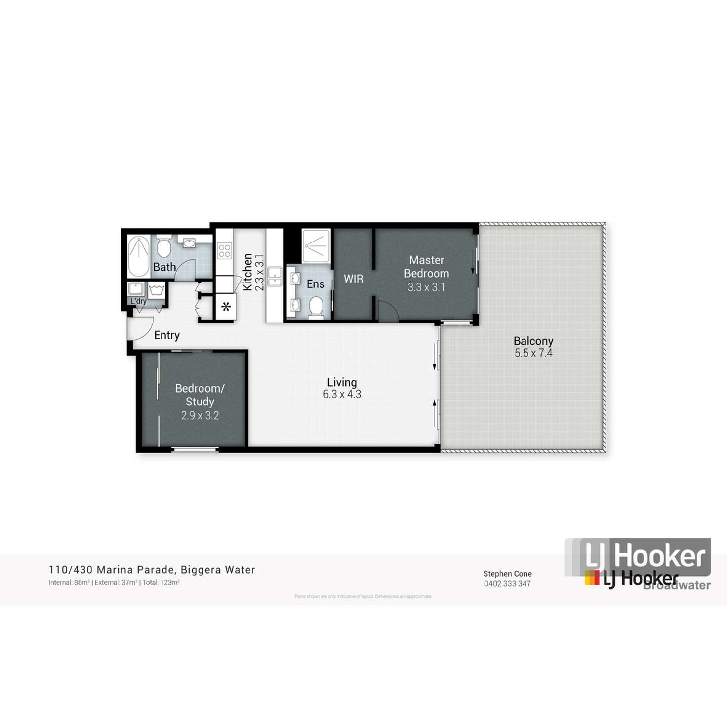 Floorplan of Homely apartment listing, 110/430 Marine Parade, Biggera Waters QLD 4216