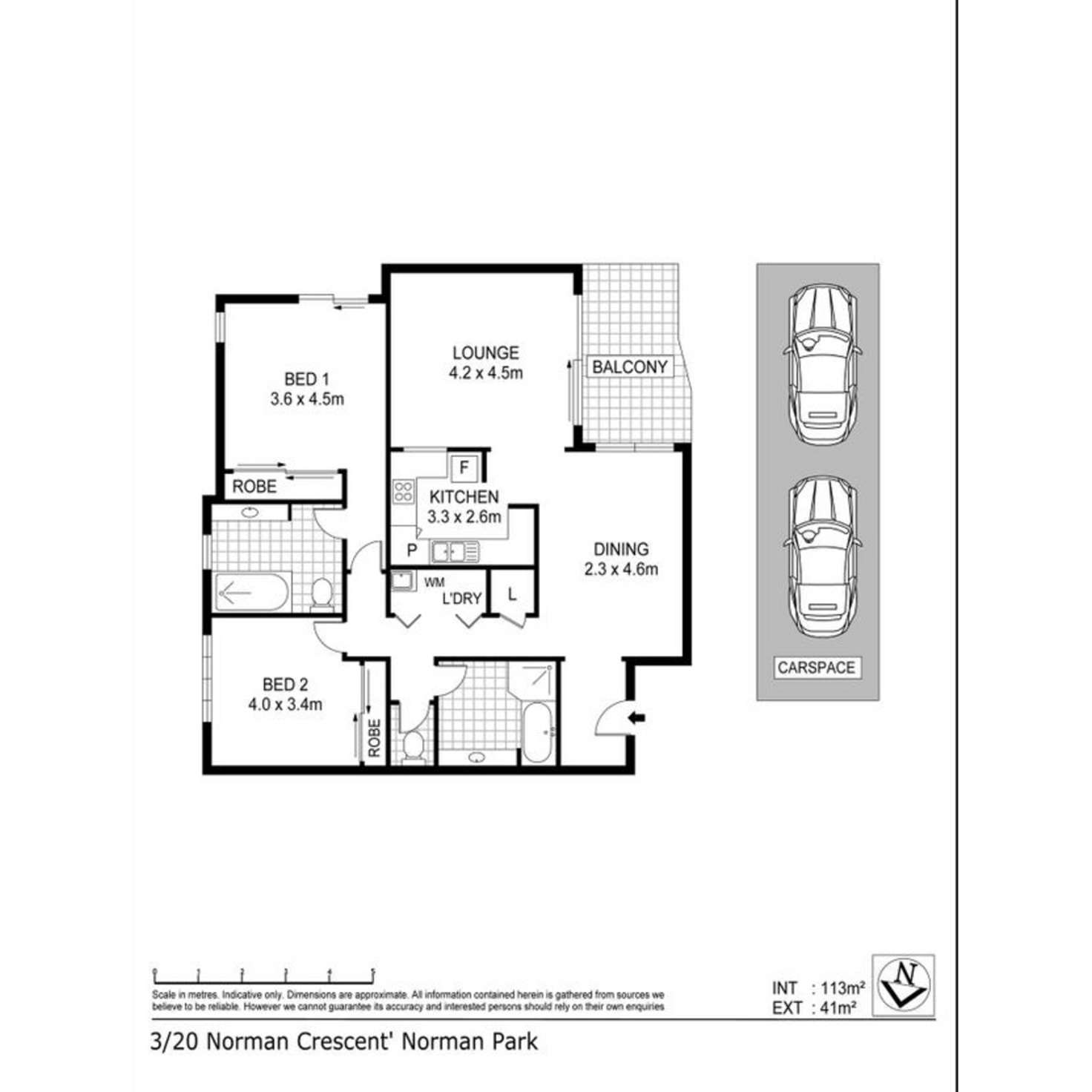 Floorplan of Homely apartment listing, 3/20 Norman Crescent, Norman Park QLD 4170
