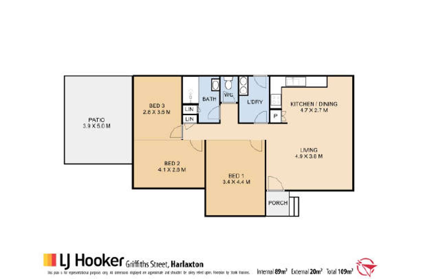 Floorplan of Homely house listing, 5 Griffiths Street, Harlaxton QLD 4350