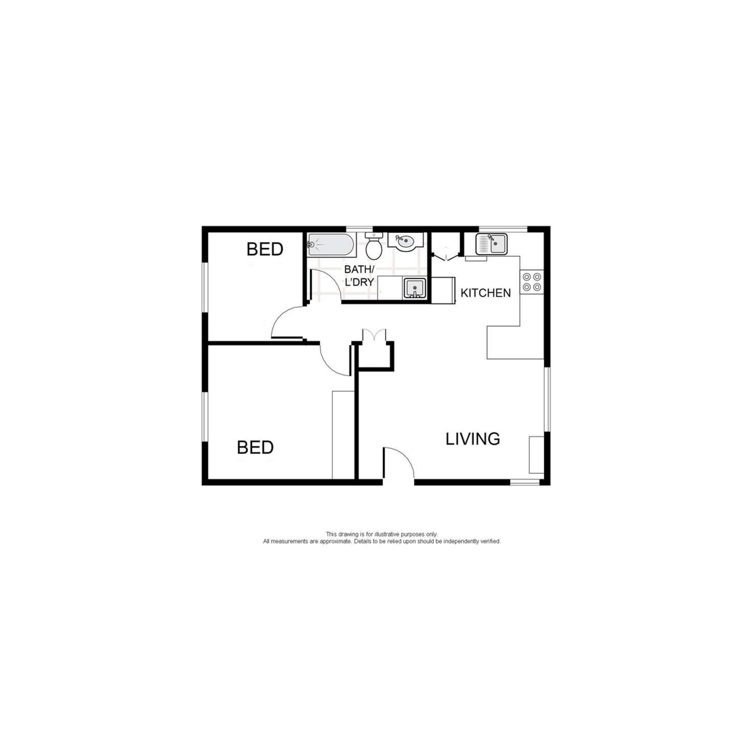 Floorplan of Homely unit listing, 5/1a Fourth Avenue, Woodville Gardens SA 5012