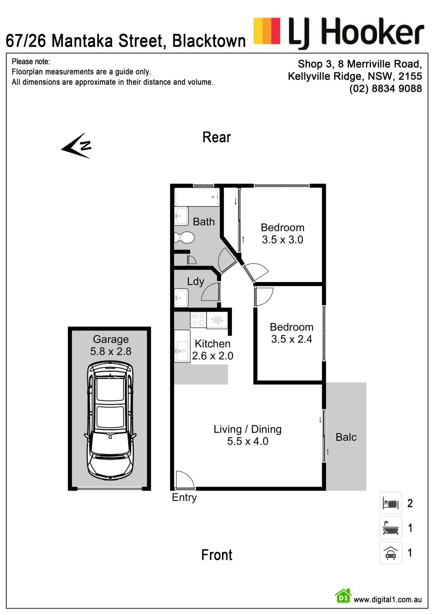 Floorplan of Homely unit listing, 67/26 Mantaka Street, Blacktown NSW 2148