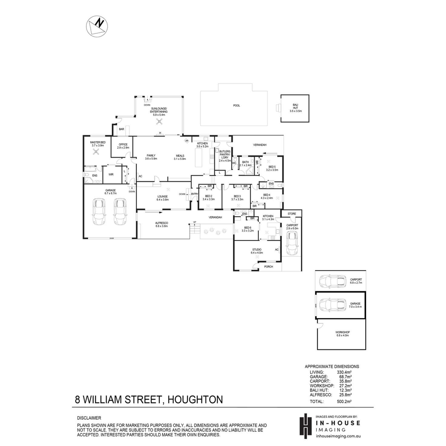 Floorplan of Homely house listing, 8 William Street, Houghton SA 5131