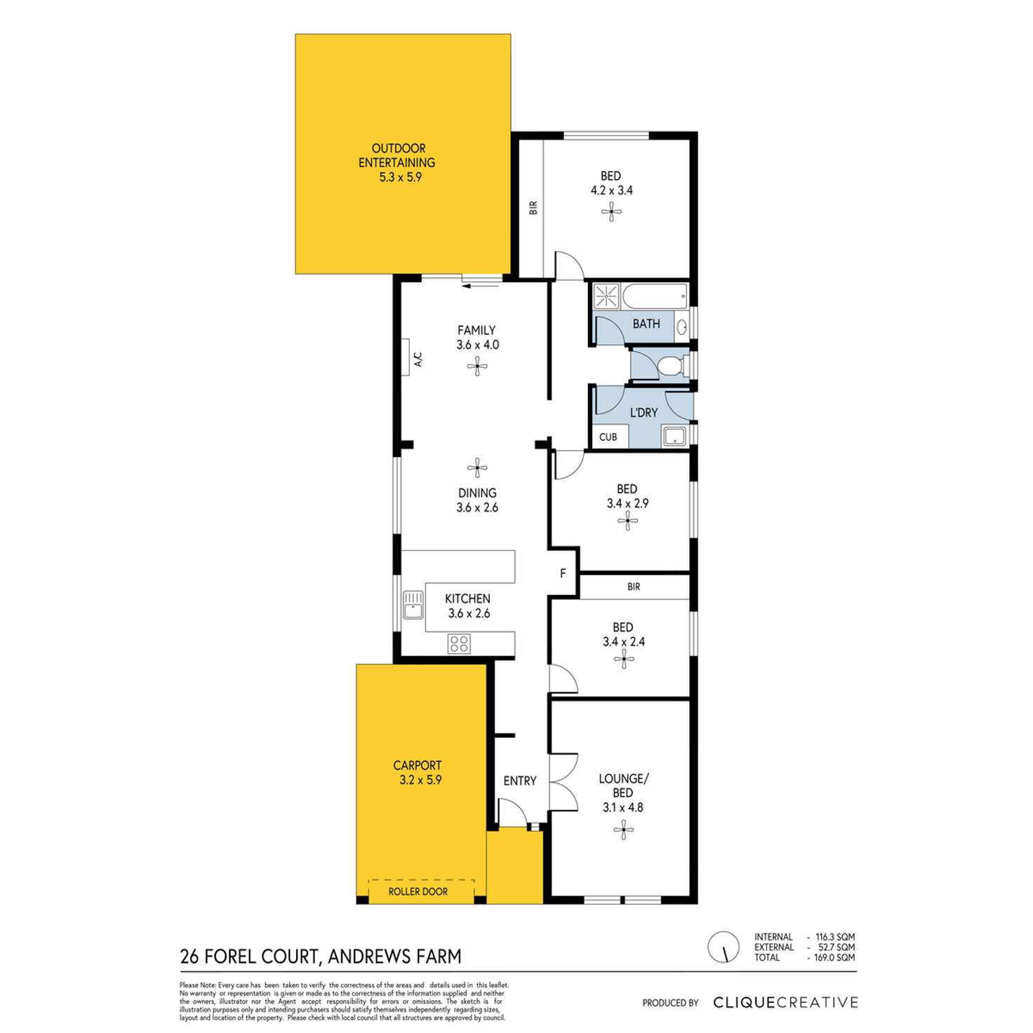 Floorplan of Homely house listing, 26 Forel Court, Andrews Farm SA 5114