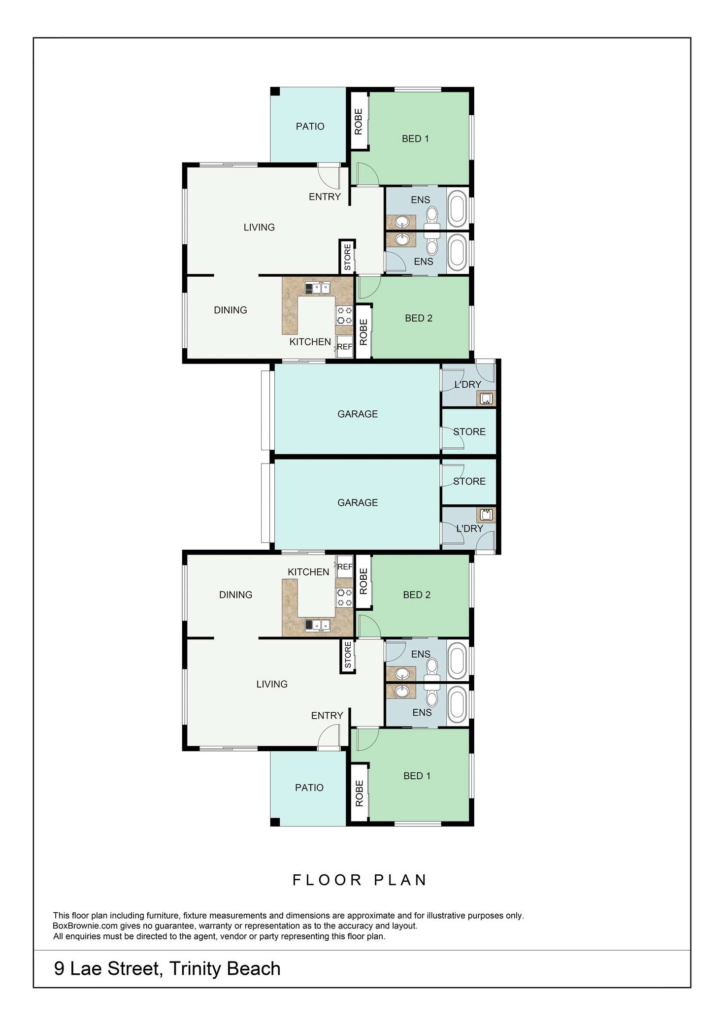 Floorplan of Homely semiDetached listing, 9 Lae Street, Trinity Beach QLD 4879
