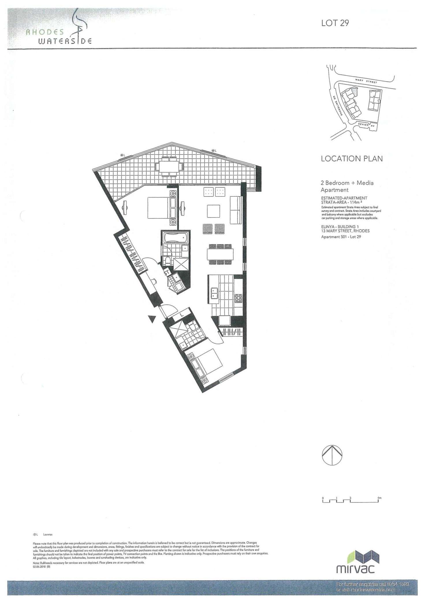 Floorplan of Homely apartment listing, 501/13B Mary Street, Rhodes NSW 2138