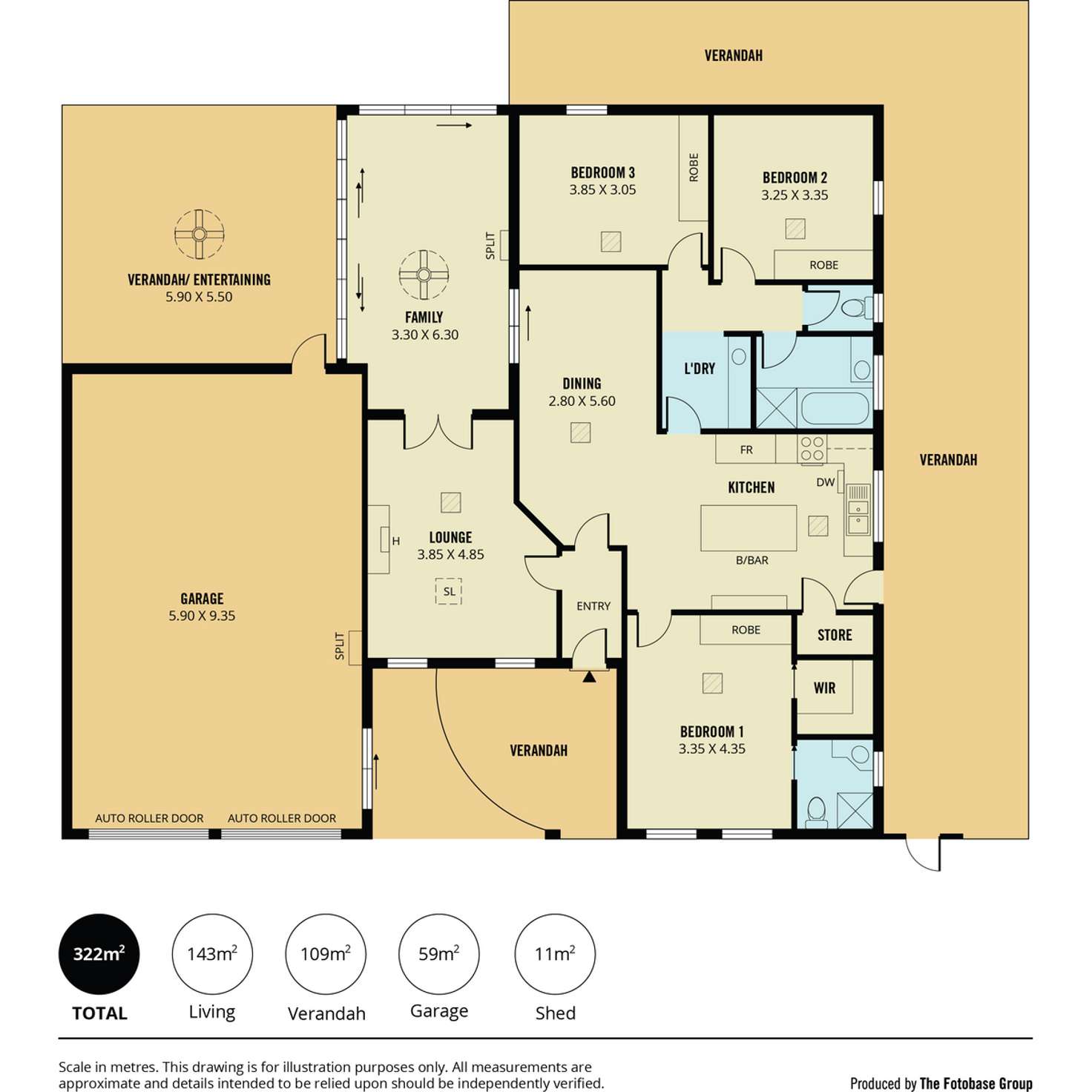 Floorplan of Homely house listing, 619 Yatala Vale Road, Fairview Park SA 5126