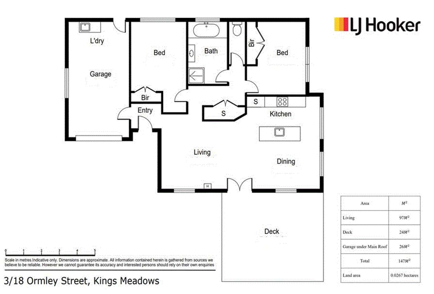 Floorplan of Homely unit listing, Unit 3/18 Ormley Street, Kings Meadows TAS 7249