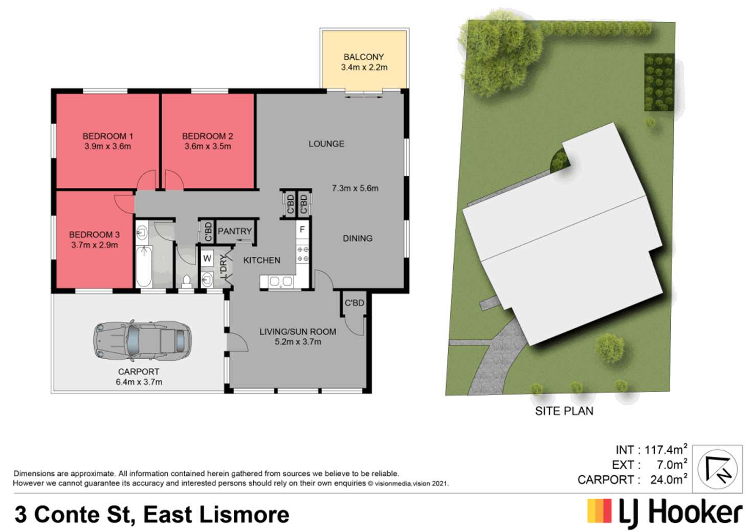 Floorplan of Homely house listing, 3 Conte Street, East Lismore NSW 2480