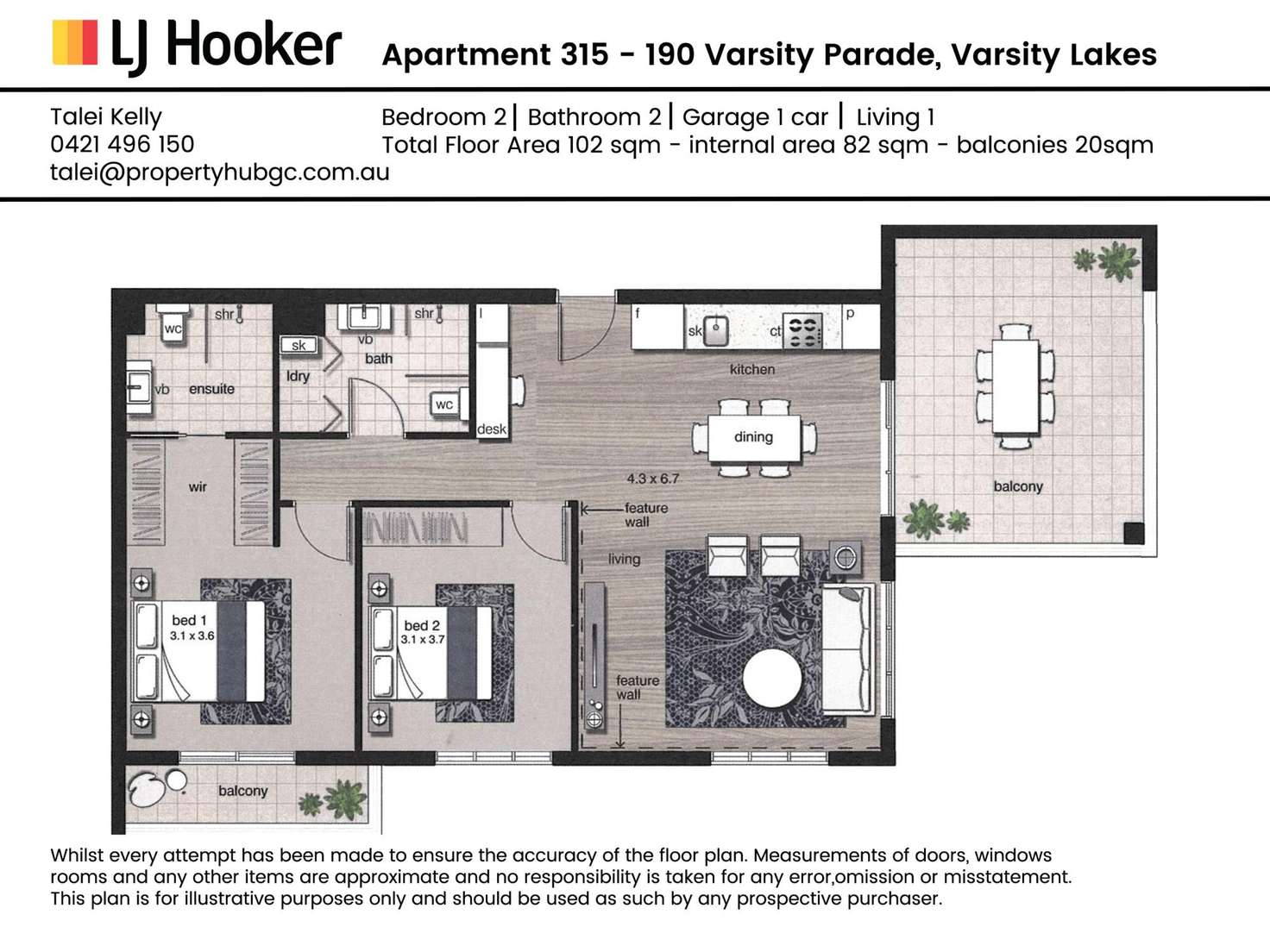 Floorplan of Homely unit listing, 315/190 Varsity Parade, Varsity Lakes QLD 4227