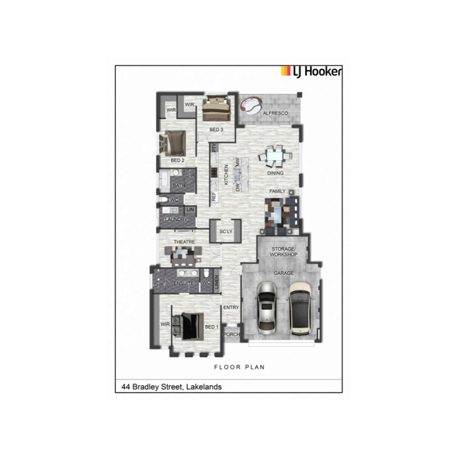 Floorplan of Homely house listing, 44 Bradley Street, Lakelands WA 6180