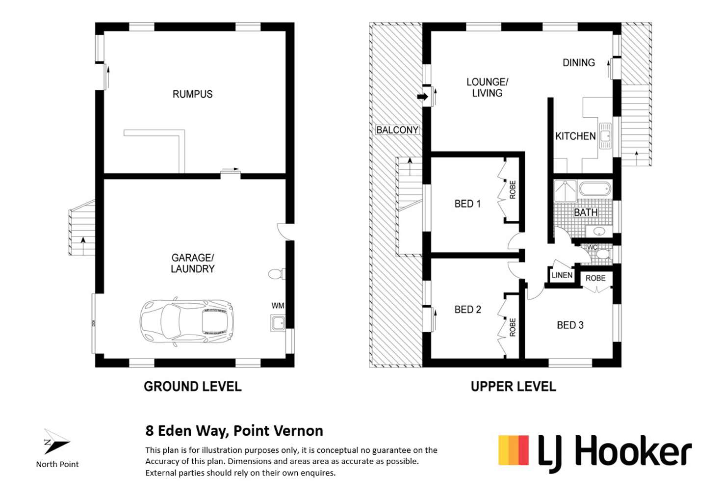 Floorplan of Homely house listing, 8 Eden Way, Point Vernon QLD 4655