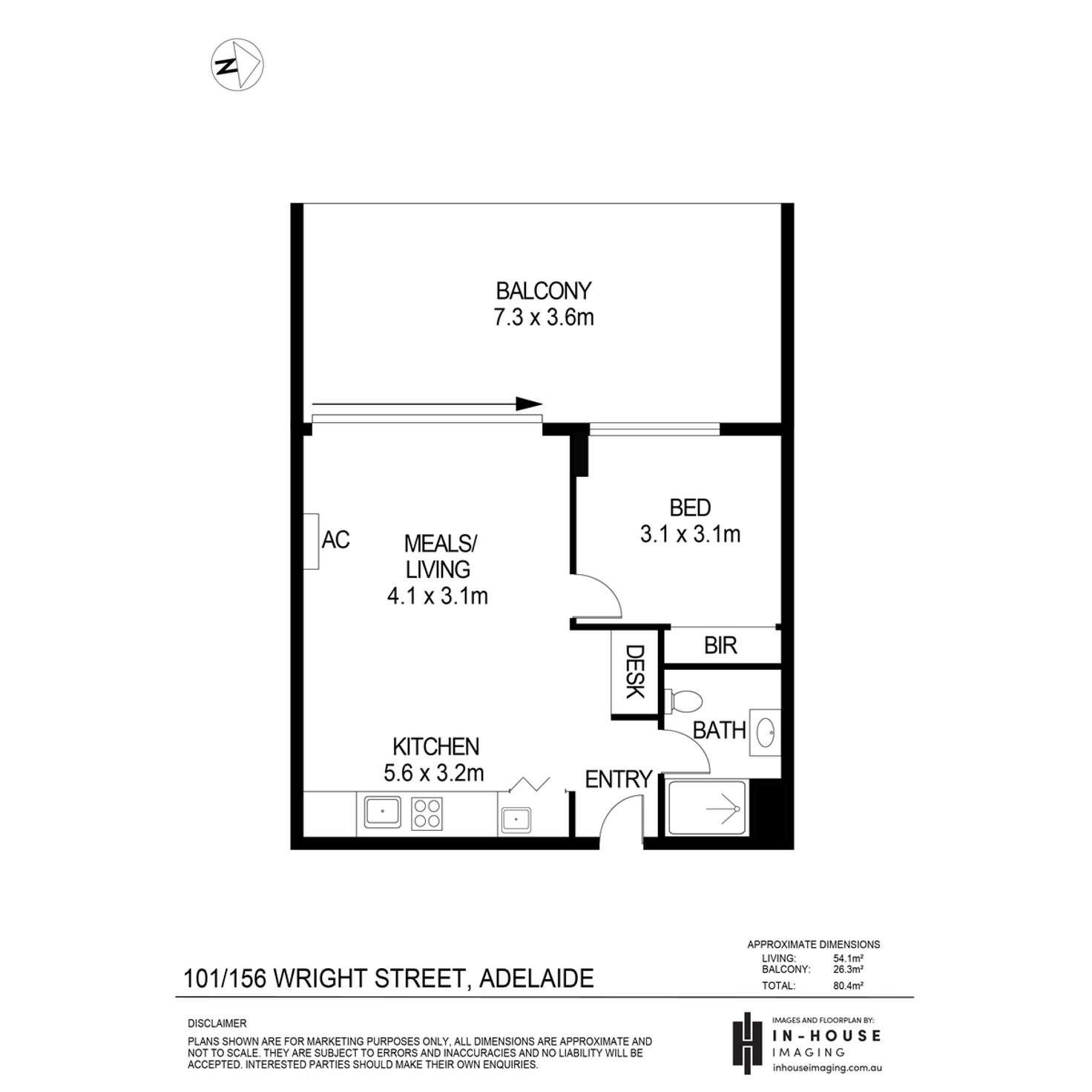 Floorplan of Homely apartment listing, 101/156 Wright Street, Adelaide SA 5000
