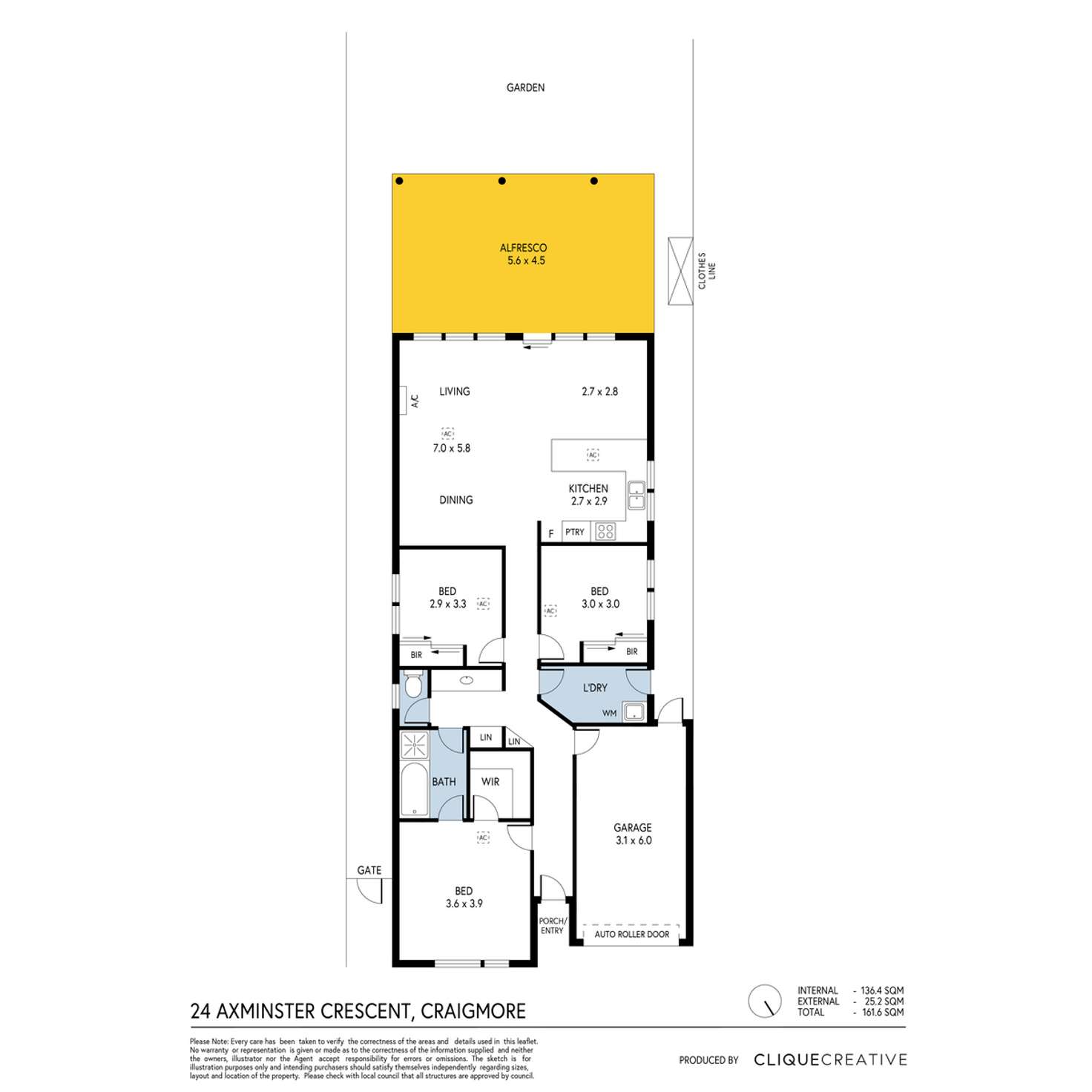 Floorplan of Homely house listing, 24 Axminster Crescent, Craigmore SA 5114