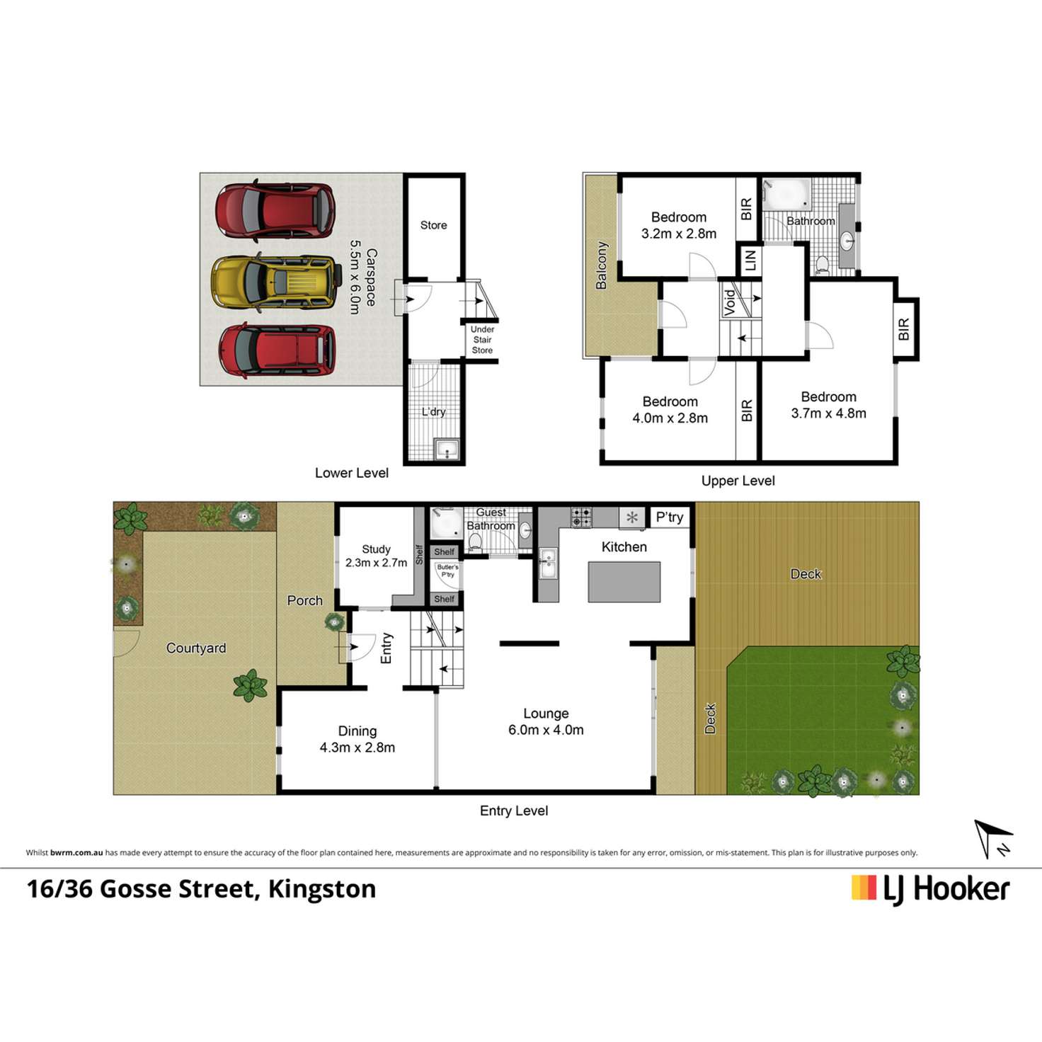 Floorplan of Homely townhouse listing, 16/36 Gosse Street, Kingston ACT 2604