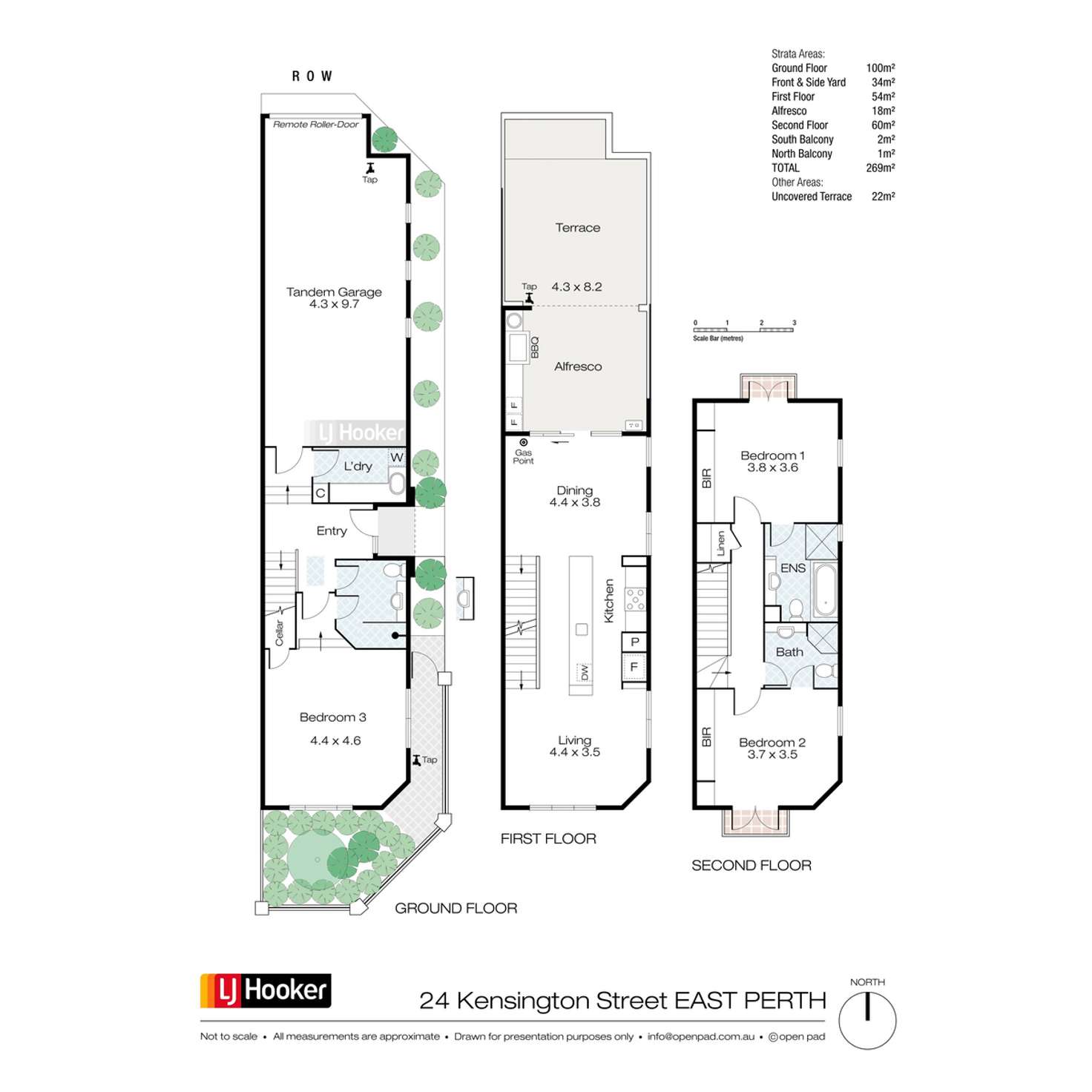 Floorplan of Homely townhouse listing, 24 Kensington Street, East Perth WA 6004