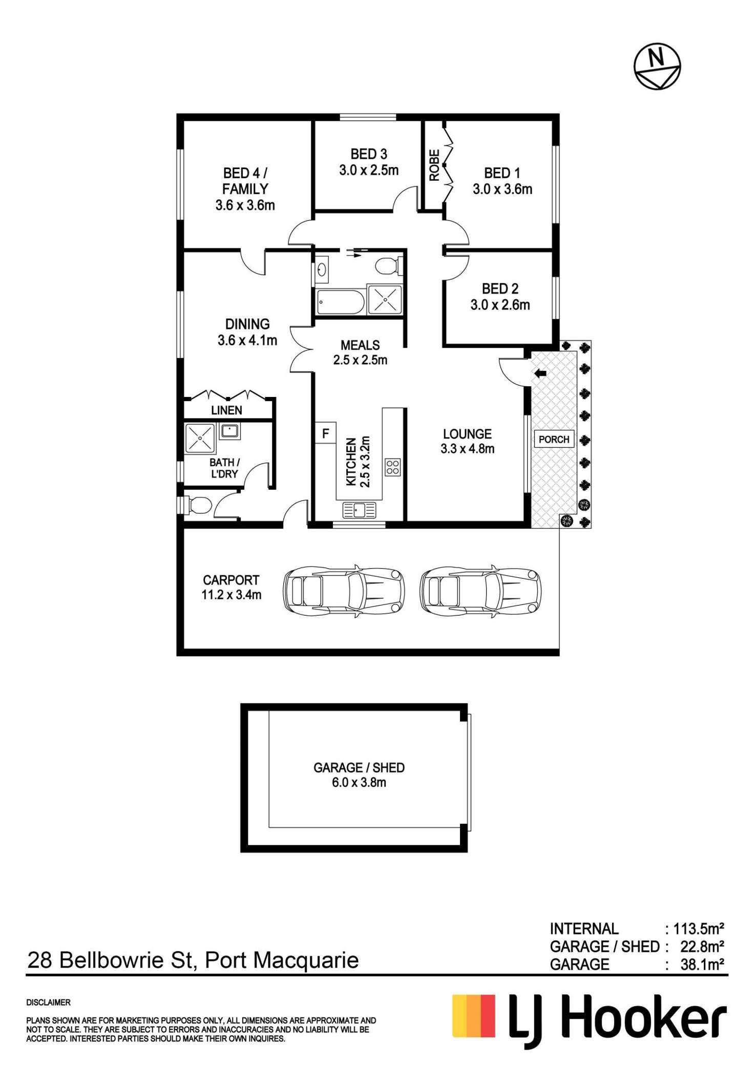 Floorplan of Homely house listing, 28 Bellbowrie Street, Port Macquarie NSW 2444