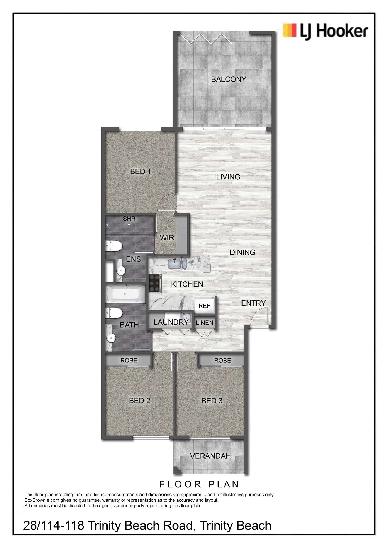 Floorplan of Homely apartment listing, 28/114-118 Trinity Beach Road, Trinity Beach QLD 4879