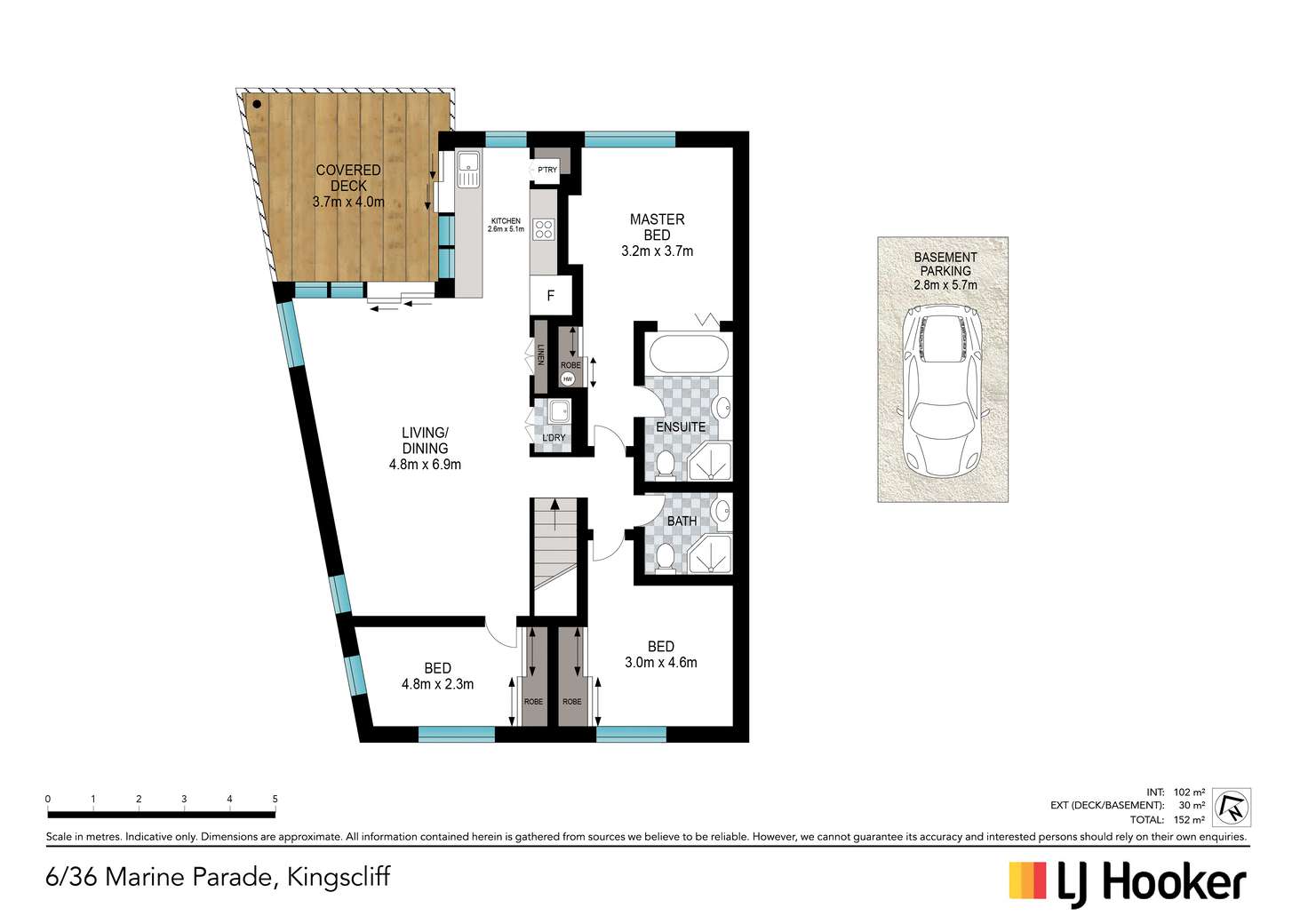 Floorplan of Homely unit listing, 6/36 Marine Parade, Kingscliff NSW 2487