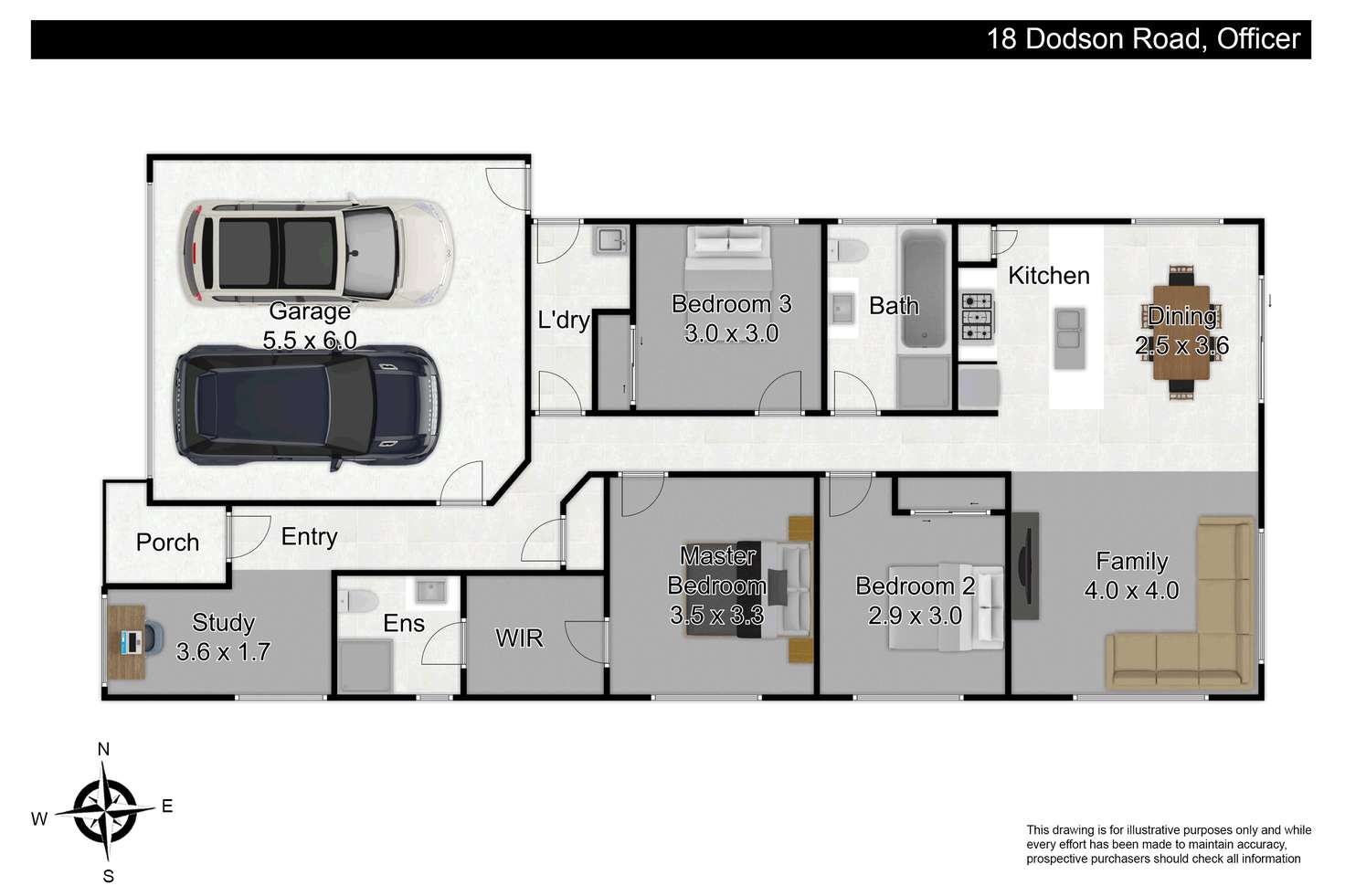 Floorplan of Homely house listing, 18 Dodson Road, Officer VIC 3809