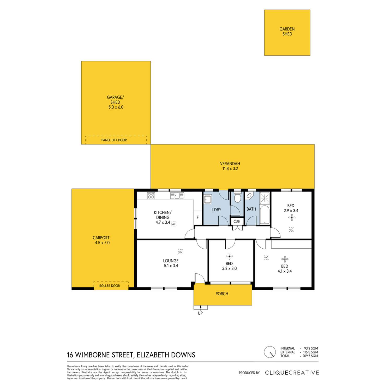 Floorplan of Homely house listing, 16 Wimborne Street, Elizabeth Downs SA 5113